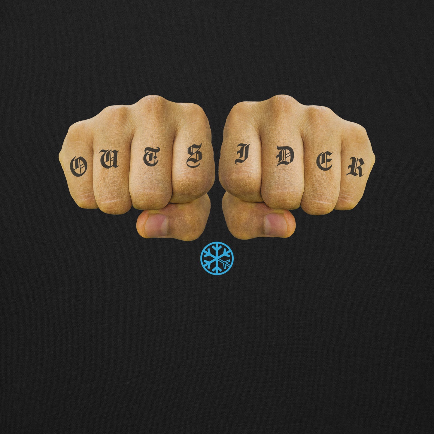 Black-Outsider Tattoo Sweatshirt from B.Different Clothing, graphic, graffiti-inspired streetwear