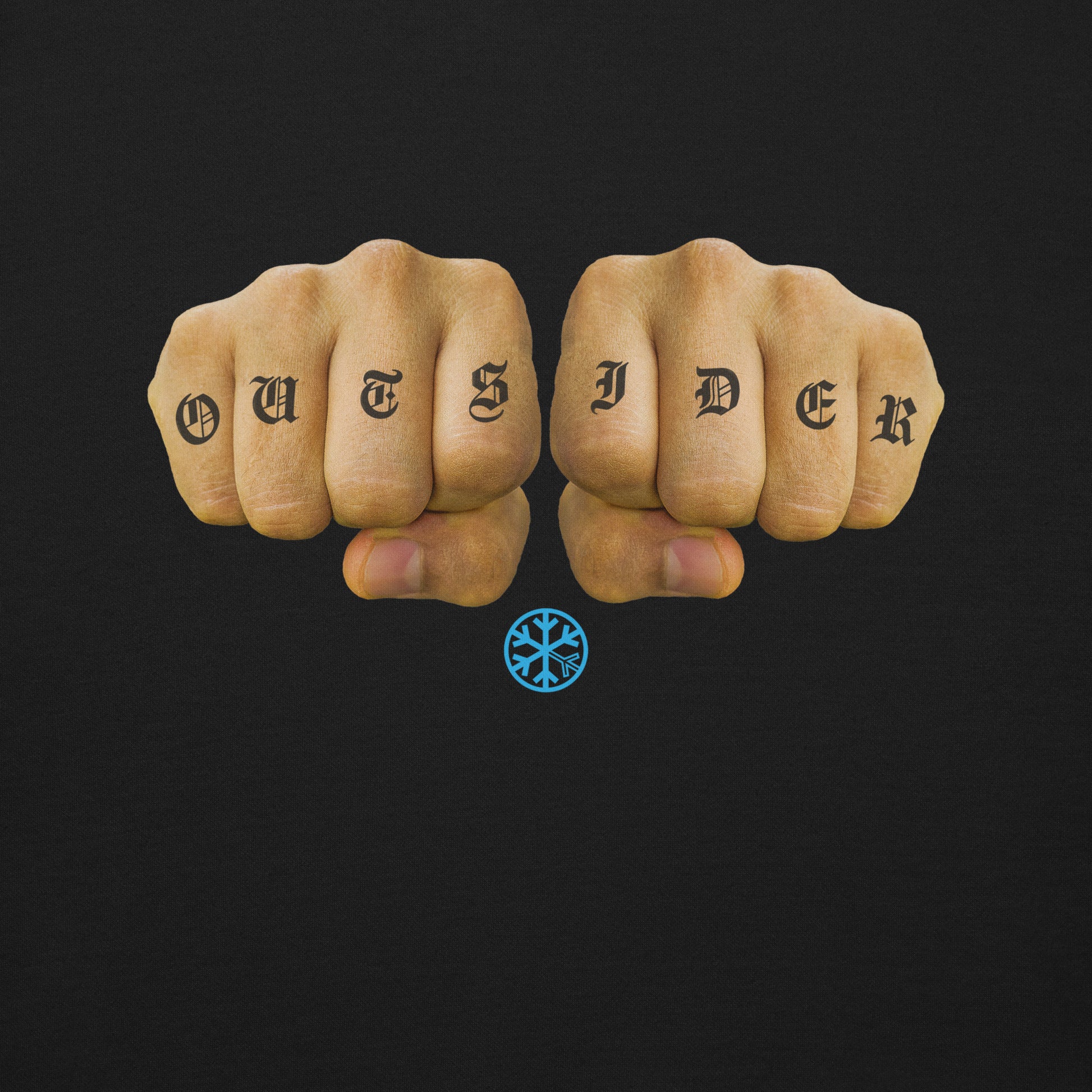 Black-Outsider Tattoo Sweatshirt from B.Different Clothing, graphic, graffiti-inspired streetwear