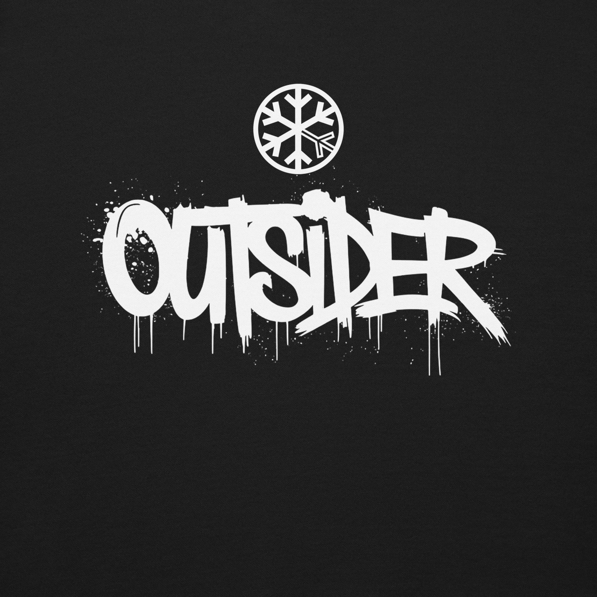 Black-Outsider Graffiti Tag Sweatshirt from B.Different Clothing, graphic, graffiti-inspired streetwear