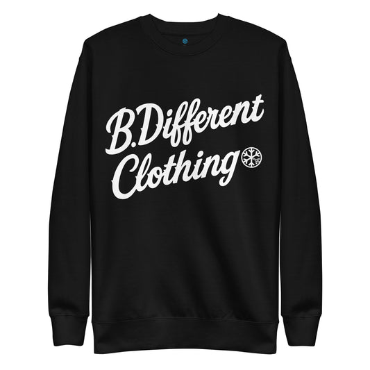 Black-The League Sweatshirt from B.Different Clothing, front view, graffiti-inspired streetwear
