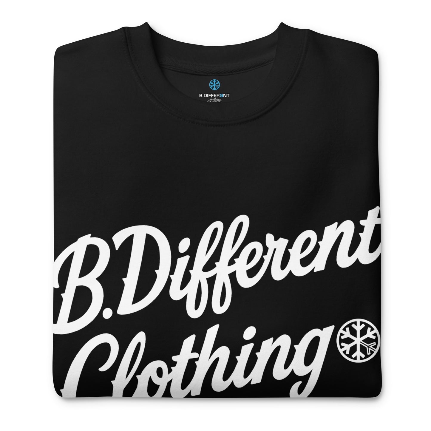 Black-The League Sweatshirt from B.Different Clothing, folded, graffiti-inspired streetwear