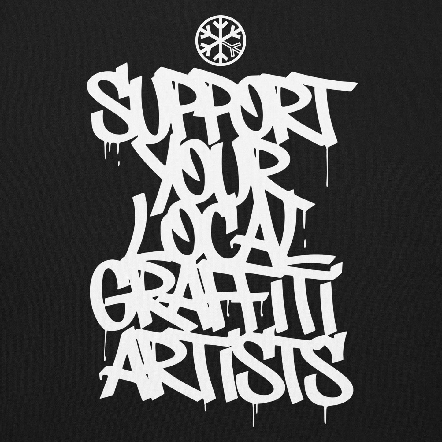 Black-Support Your Local Graffiti Artists Sweatshirt from B.Different Clothing, graphic, graffiti-inspired streetwear