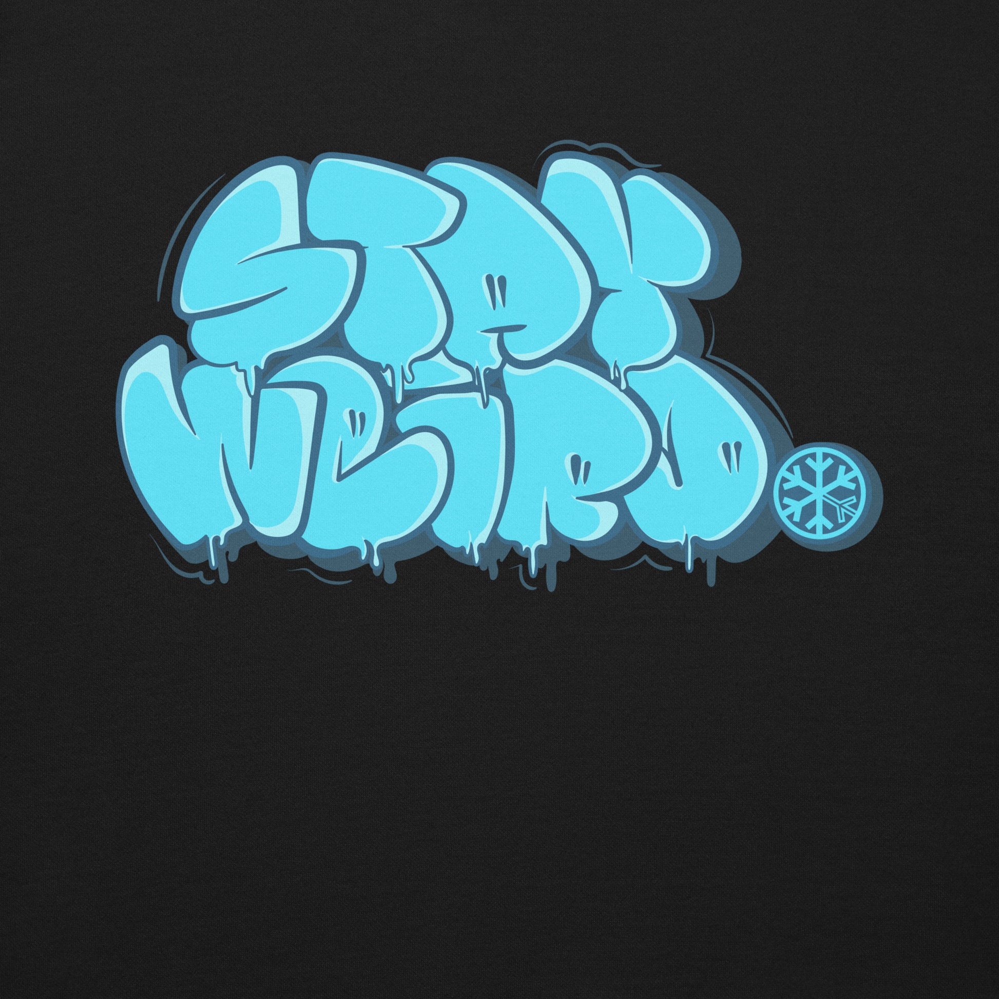 Black-Stay Weird Graffiti Throw-up Sweatshirt from B.Different Clothing, graphic, graffiti-inspired streetwear