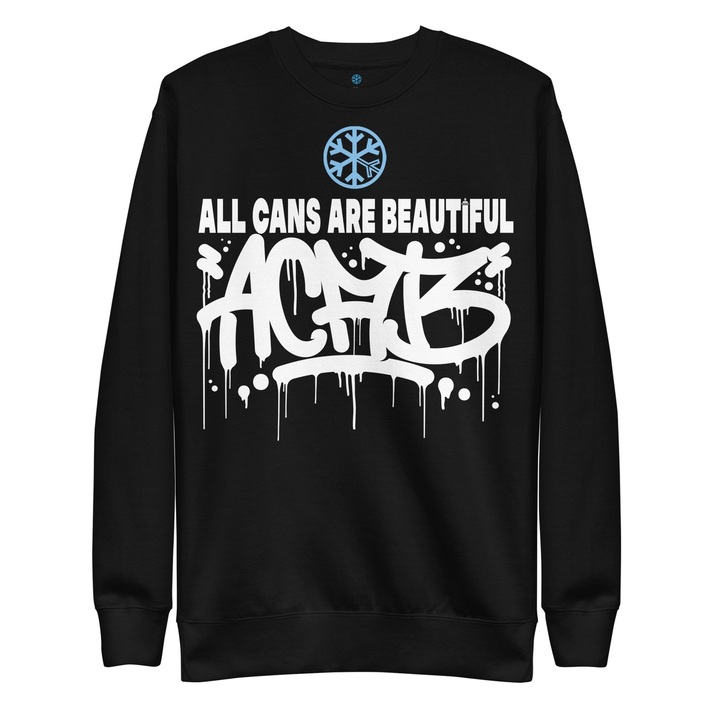 Black-Acab Graffiti Tag Sweatshirt from B.Different Clothing, front view, graffiti-inspired streetwear