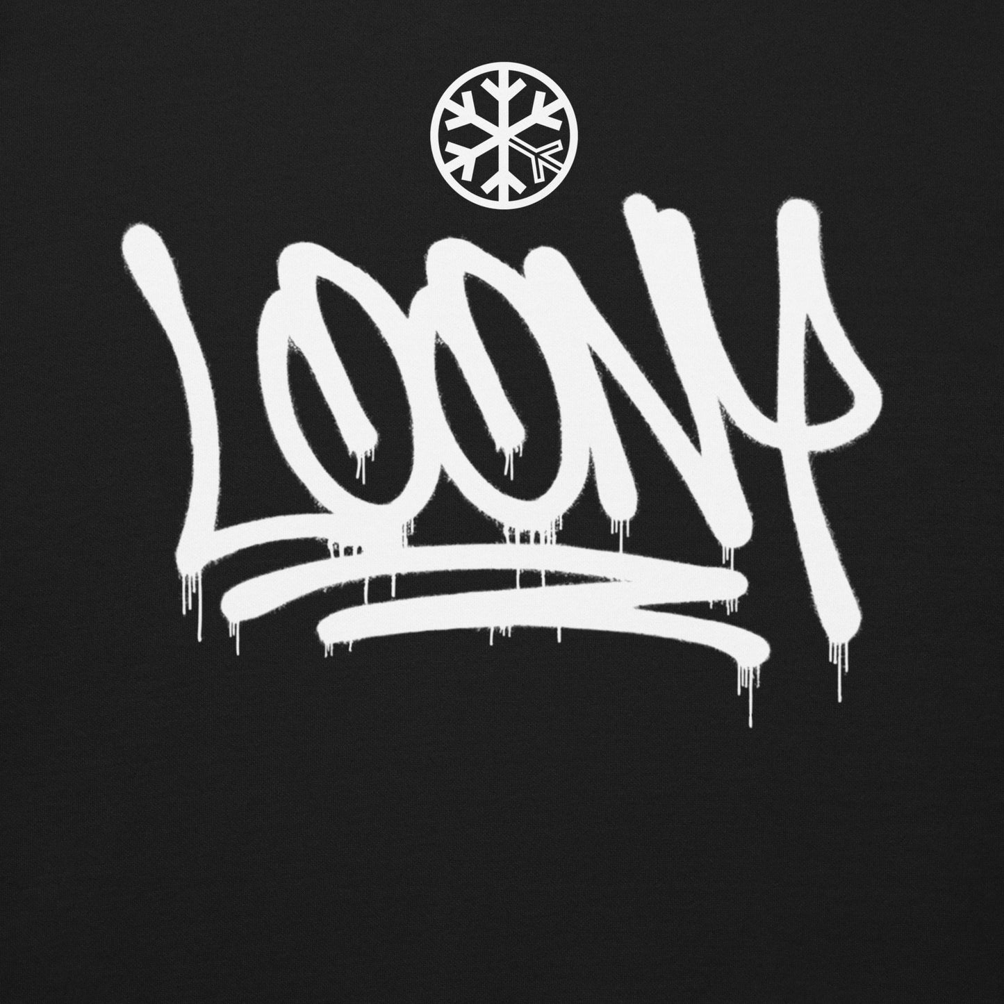 Black-Loony Graffiti Tag Sweatshirt from B.Different Clothing, graphic, graffiti-inspired streetwear