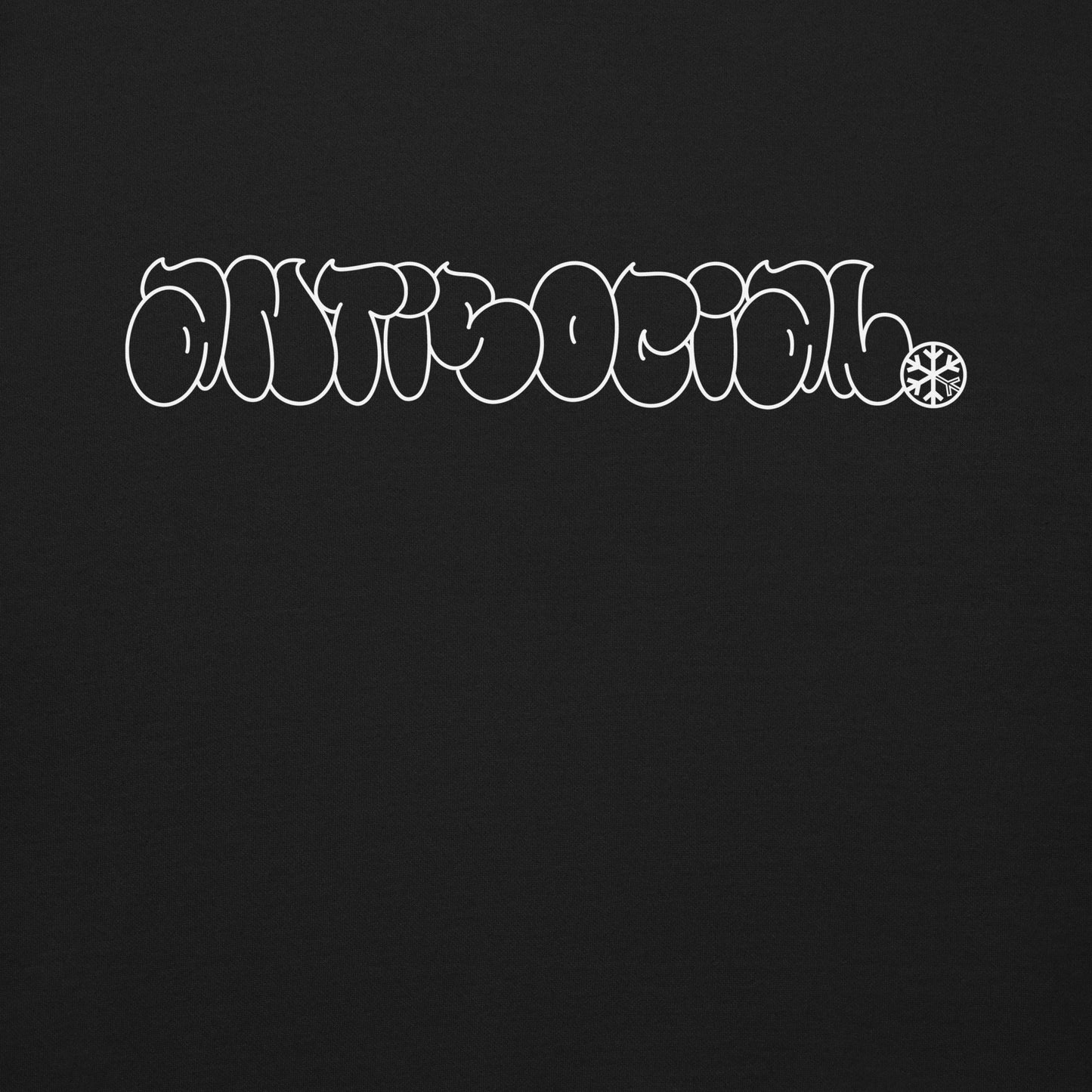 Black-Antisocial Graffiti Hollow Sweatshirt from B.Different Clothing, graphic, graffiti-inspired streetwear