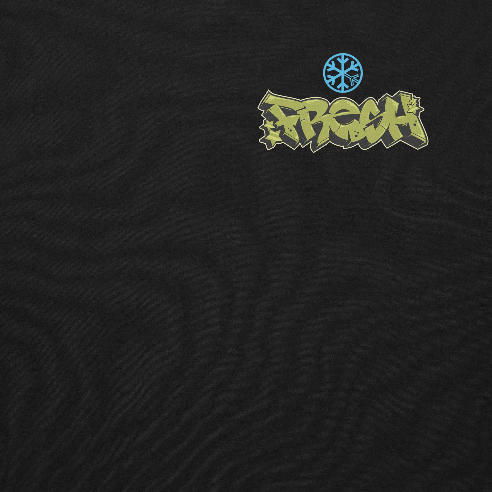 Black-Fresh Graffiti Character Sweatshirt from B.Different Clothing, front graphic, graffiti-inspired streetwear