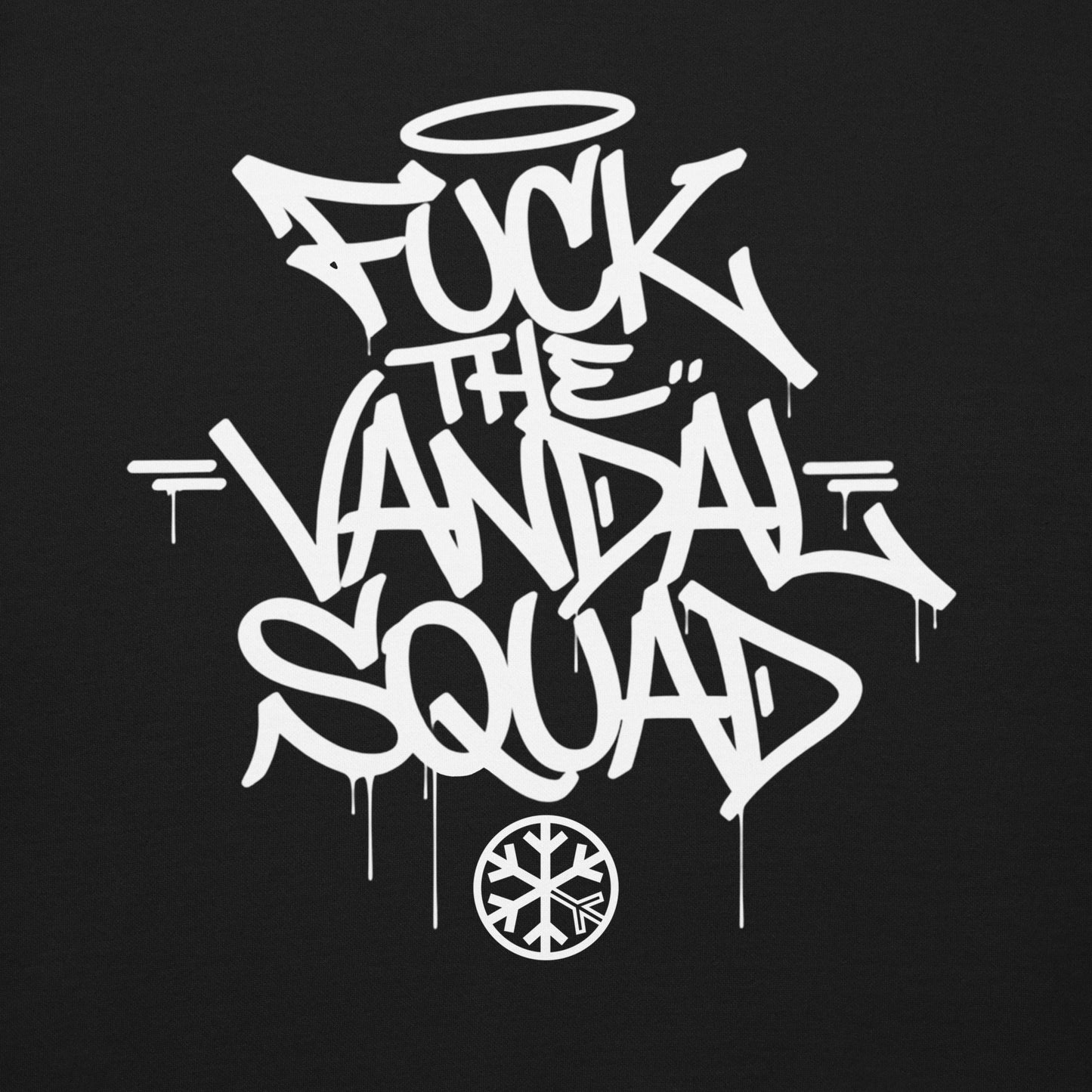 Black-Fuck The Vandal Squad Graffiti Sweatshirt from B.Different Clothing, graphic, graffiti-inspired streetwear