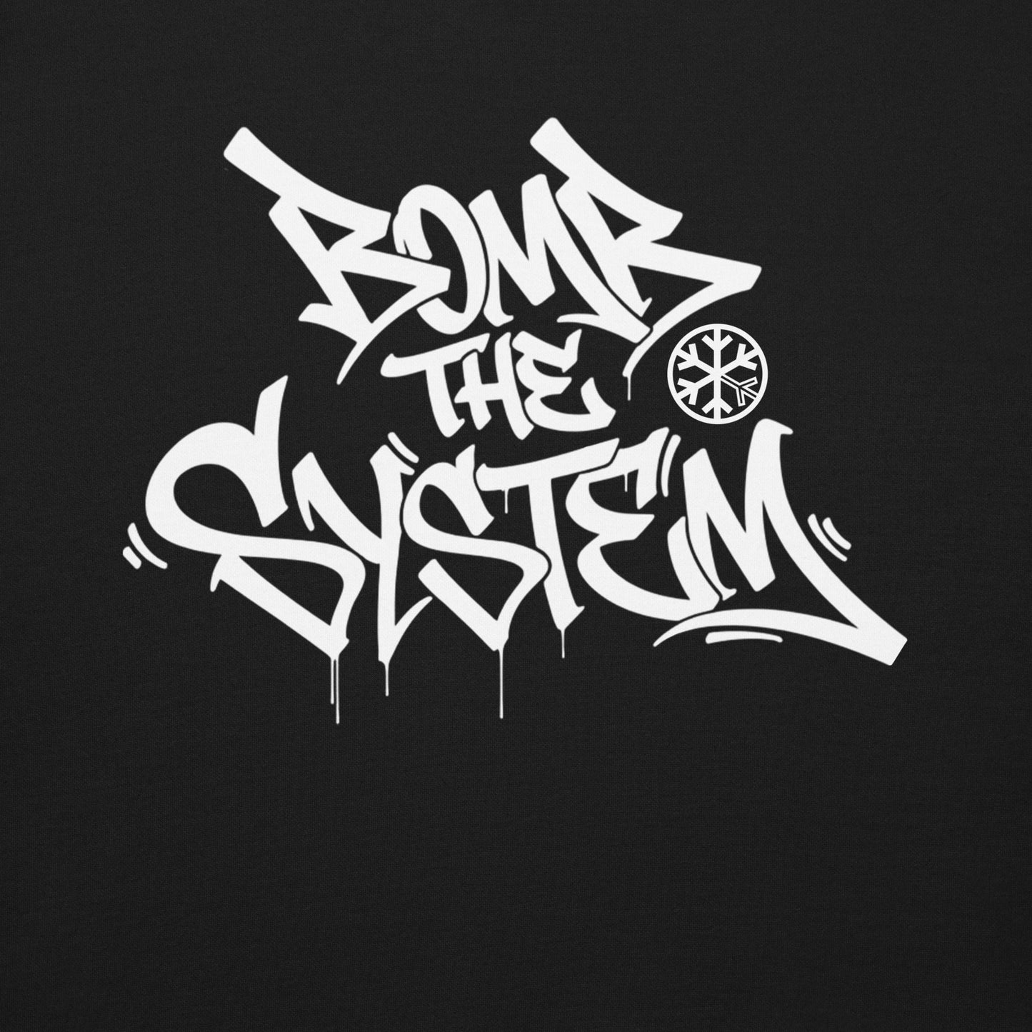 Black-Bomb The System Graffiti Sweatshirt from B.Different Clothing, graphic, graffiti-inspired streetwear