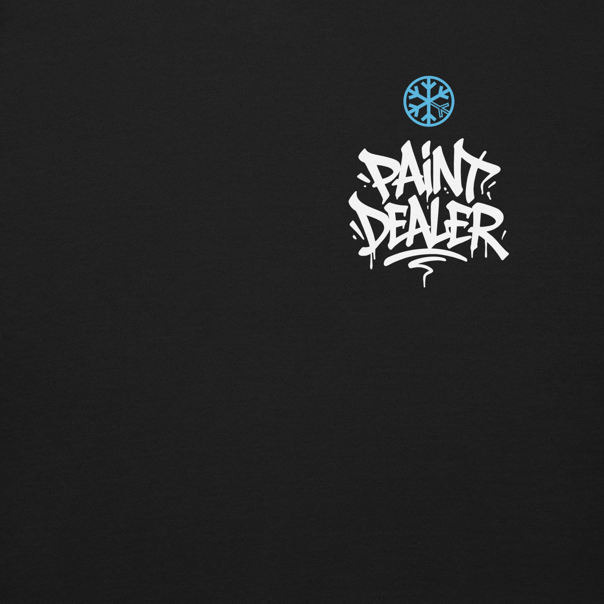 Black-Paint Dealer Graffiti Character Sweatshirt from B.Different Clothing, front graphic, graffiti-inspired streetwear