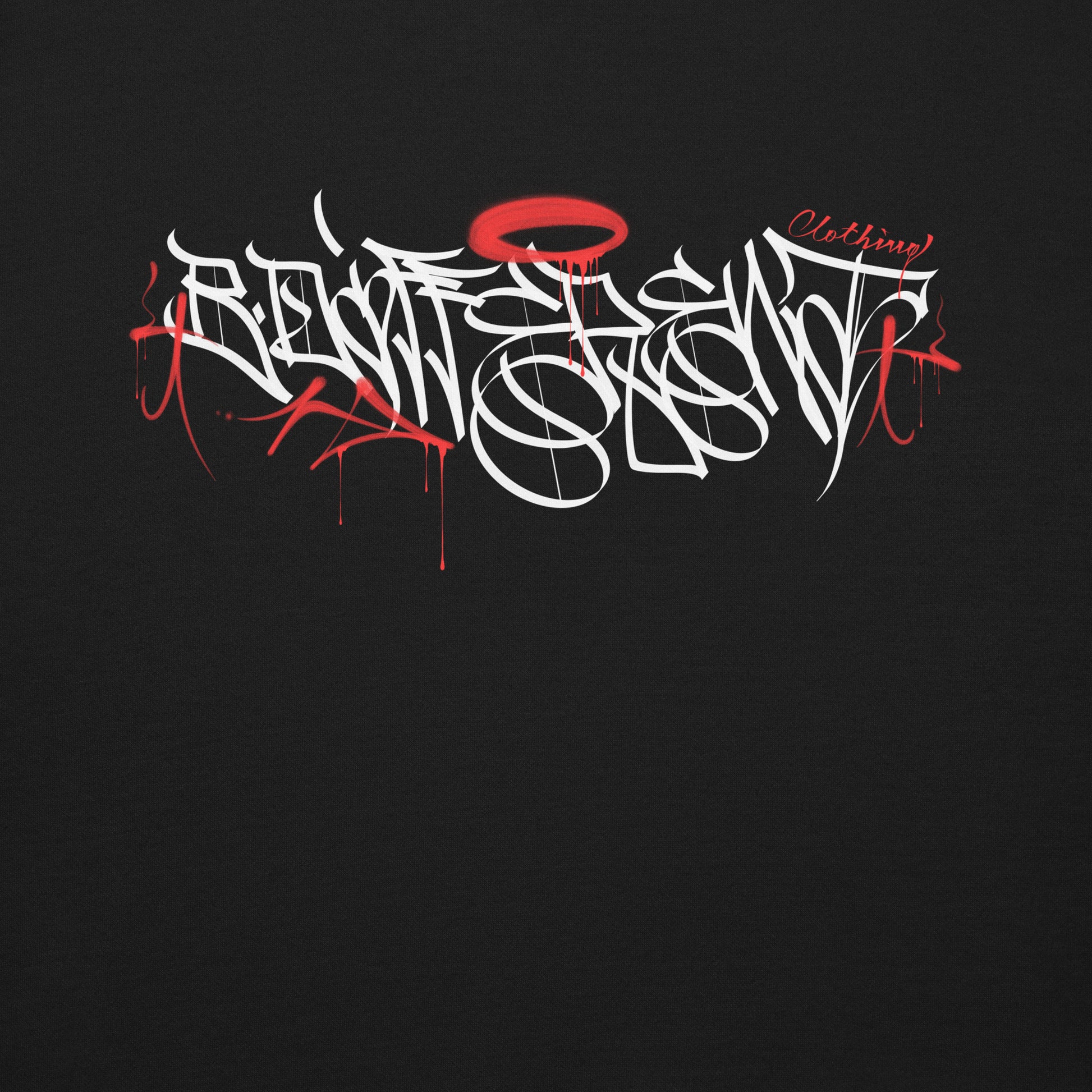 Black-Caos One Collab Graffiti Sweatshirt from B.Different Clothing, graphic, graffiti-inspired streetwear