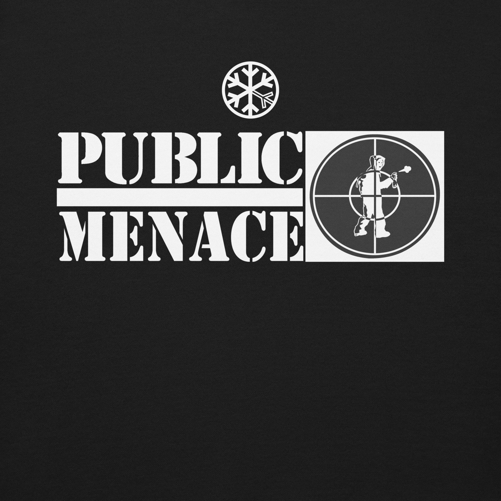 Black-Public Menace Graffiti Sweatshirt from B.Different Clothing, graphic, graffiti-inspired streetwear
