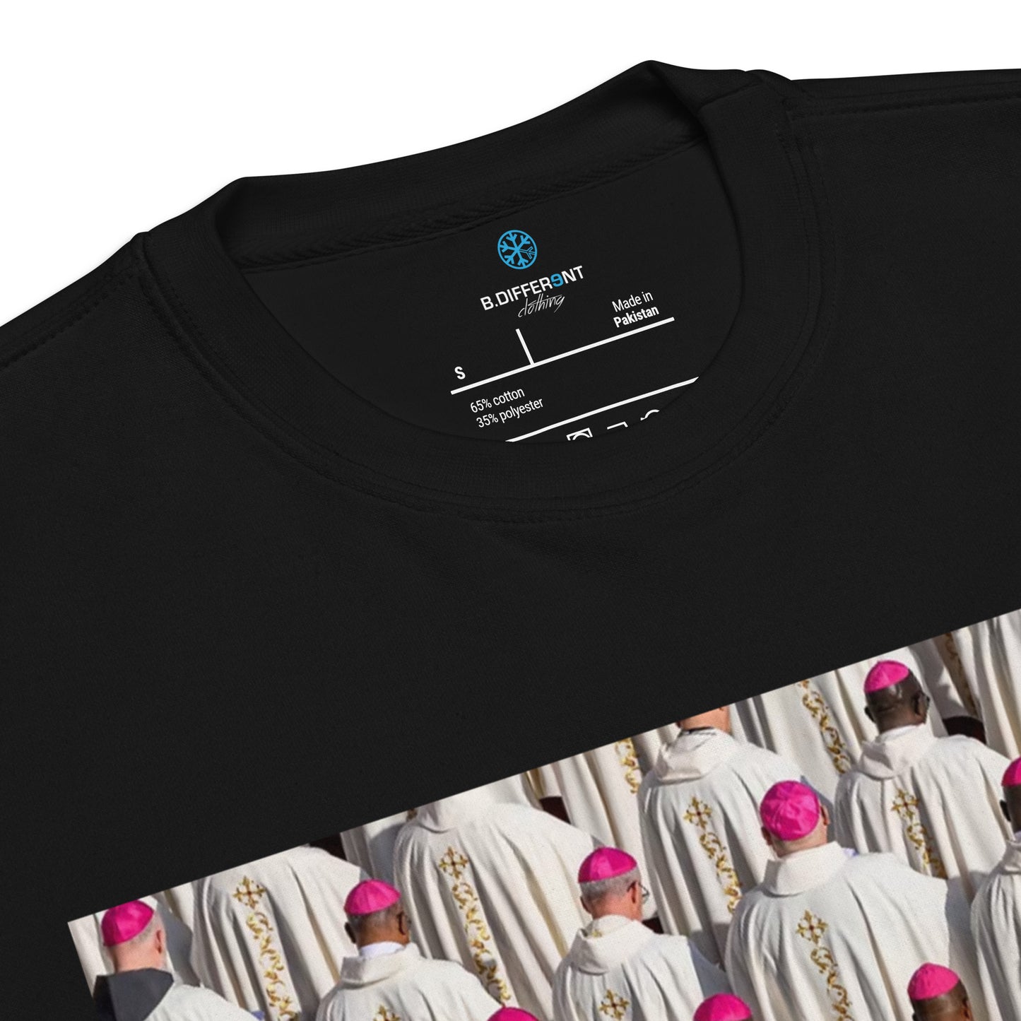 Black-Vatican Crooks Sweatshirt from B.Different Clothing, collar, graffiti-inspired streetwear