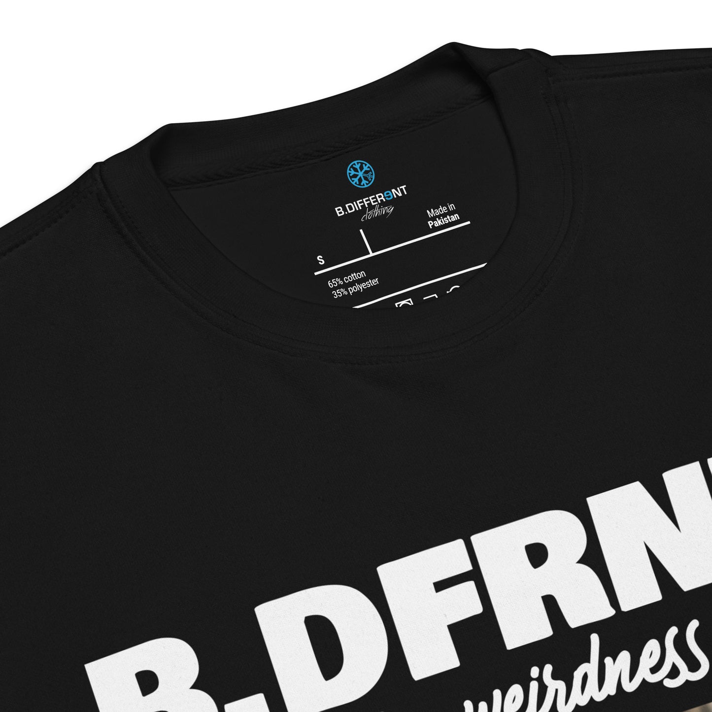 Black-Black Sheep Sweatshirt from B.Different Clothing, collar, graffiti-inspired streetwear