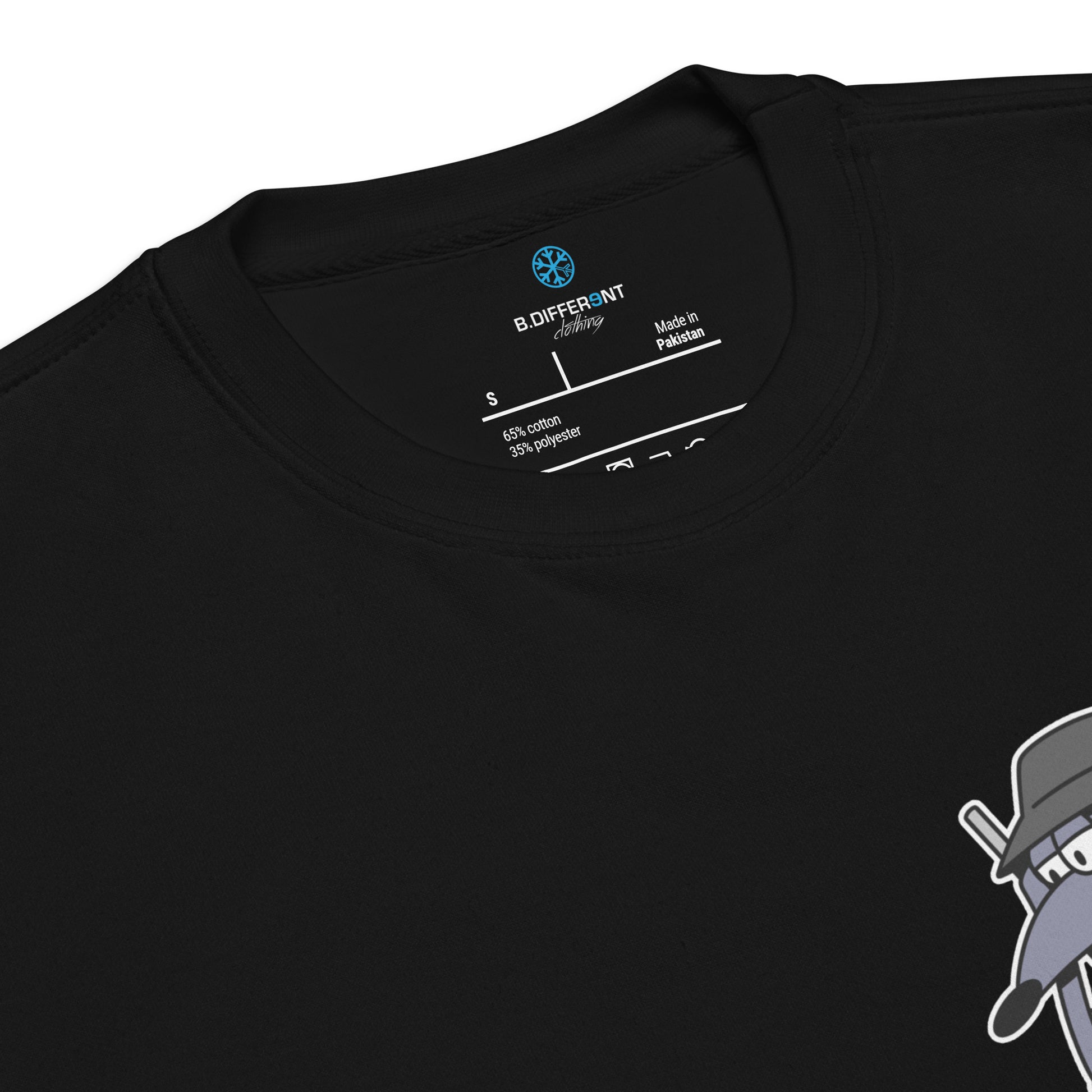 Black-Bad Boy Graffiti Sweatshirt from B.Different Clothing, collar, graffiti-inspired streetwear