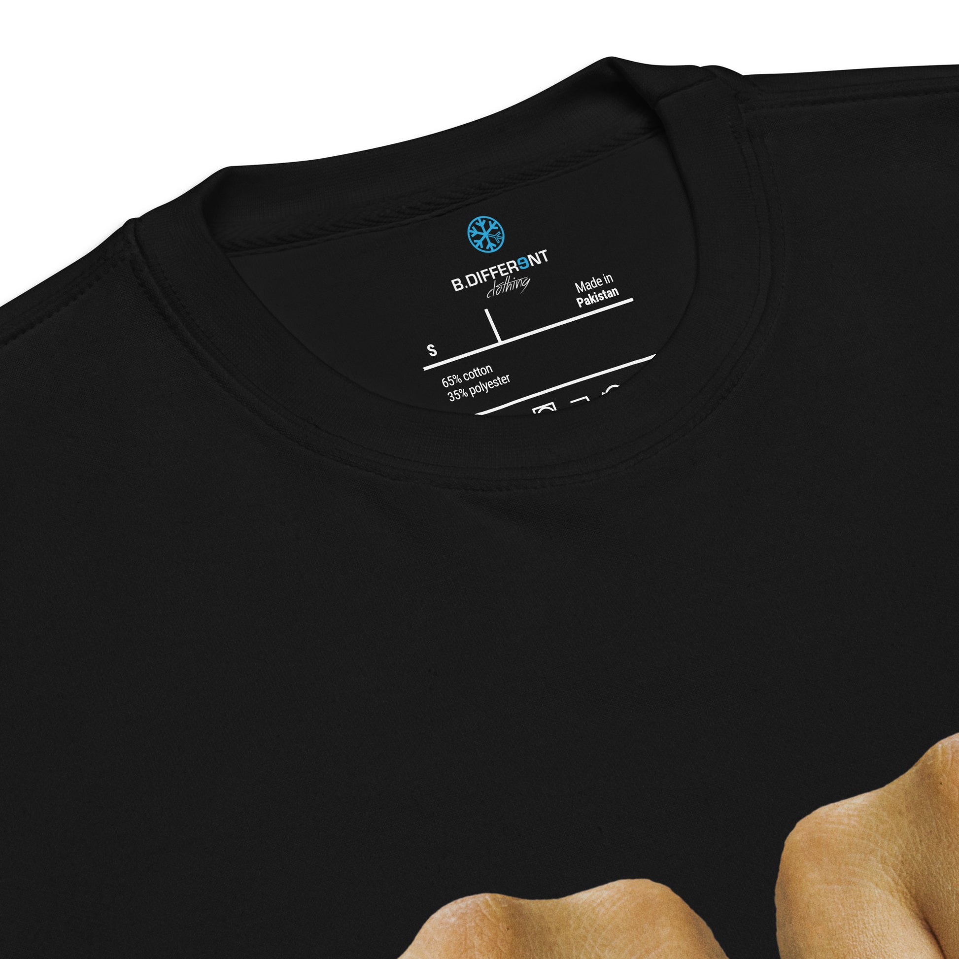 Black-Outsider Tattoo Sweatshirt from B.Different Clothing, collar, graffiti-inspired streetwear