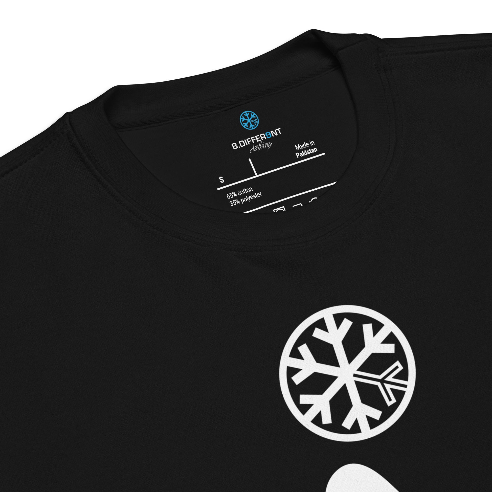 Black-Antisocial Graffiti Tag Sweatshirt from B.Different Clothing, collar, graffiti-inspired streetwear