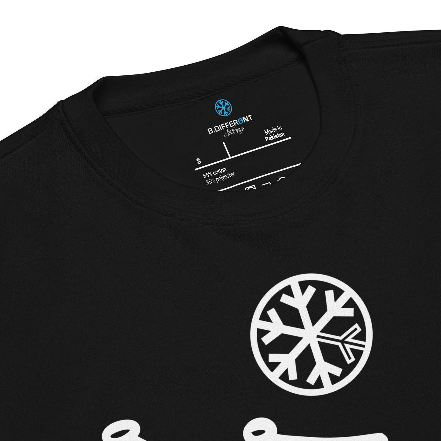 Black-Misfit Graffiti Tag Sweatshirt from B.Different Clothing, collar, graffiti-inspired streetwear