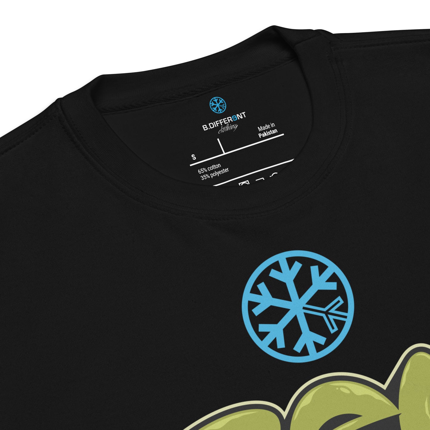 Black-Fresh Graffiti Piece Sweatshirt from B.Different Clothing, collar, graffiti-inspired streetwear