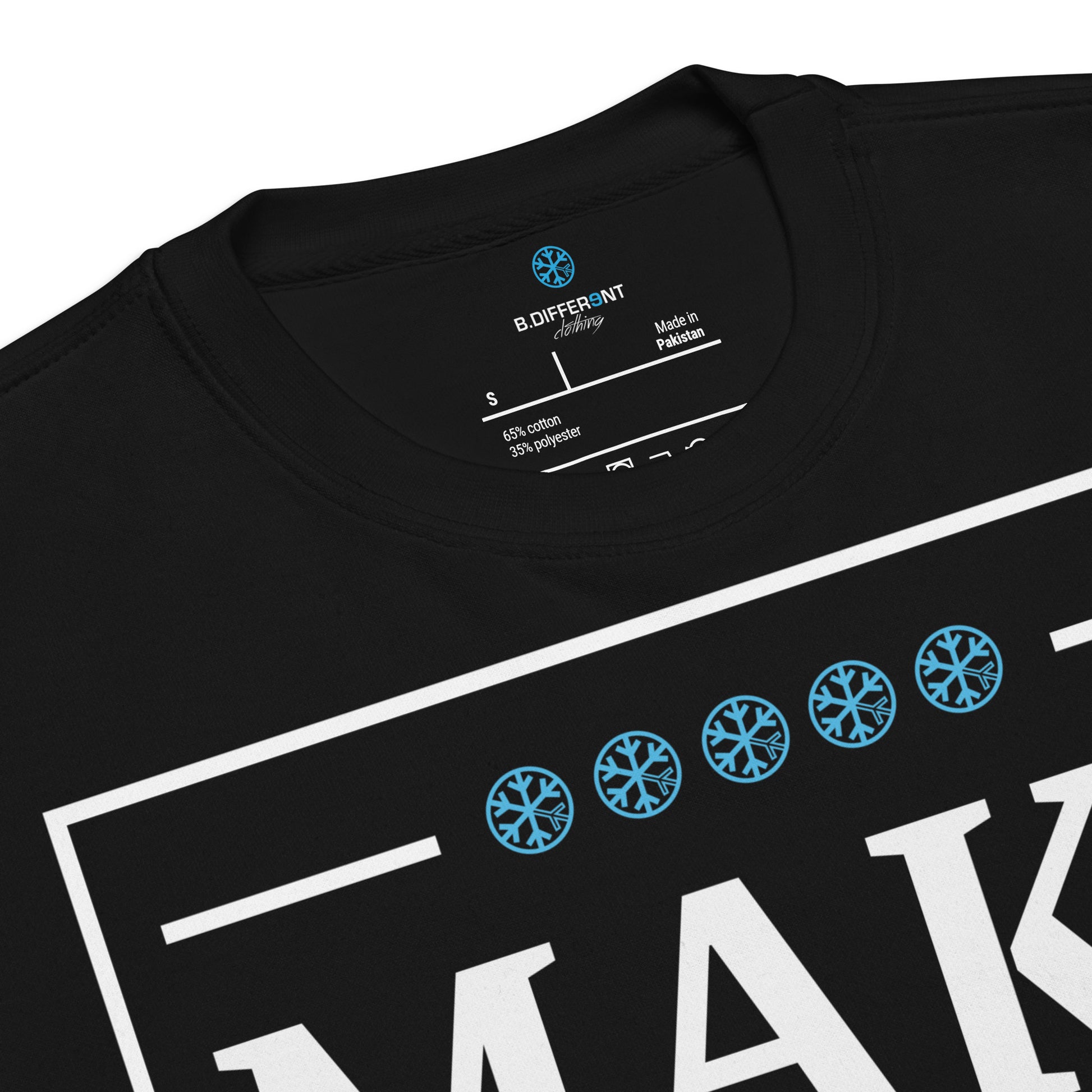 Black-Make Graffiti Great Again Sweatshirt from B.Different Clothing, collar, graffiti-inspired streetwear