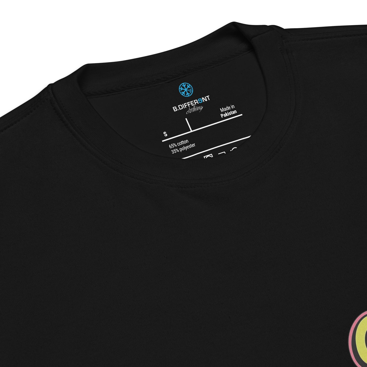 Black-Cereal Sprayer Graffiti Sweatshirt from B.Different Clothing, collar, graffiti-inspired streetwear