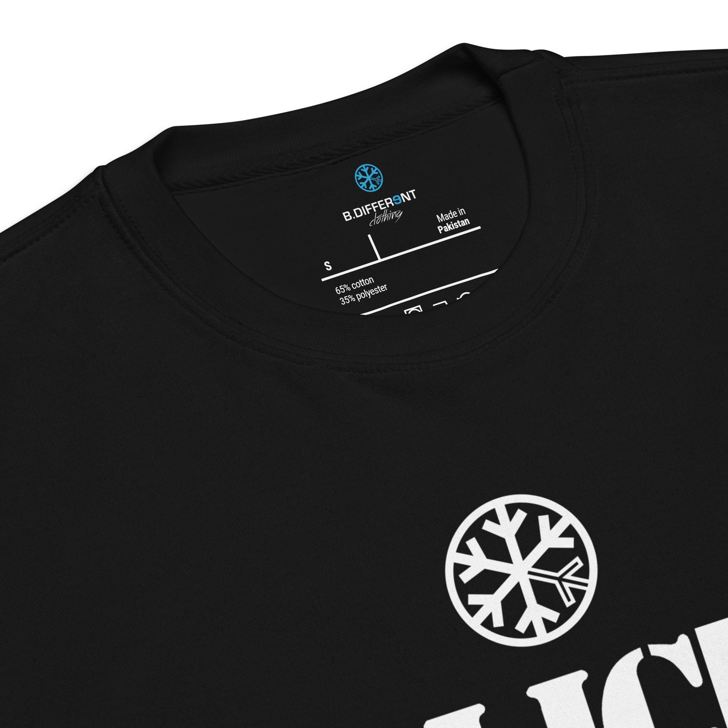 Black-Public Menace Graffiti Sweatshirt from B.Different Clothing, collar, graffiti-inspired streetwear