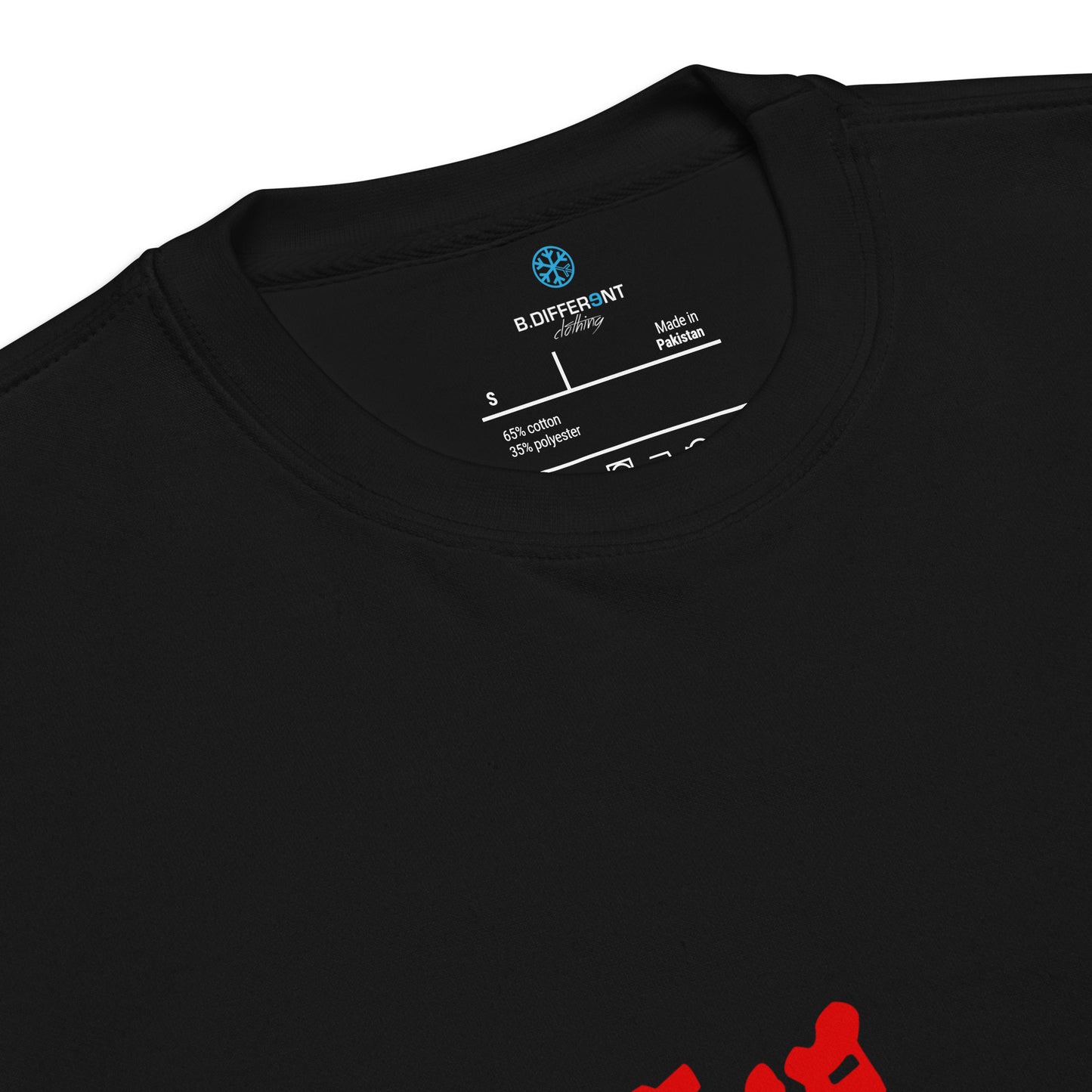 Black-The Writers Graffiti Lettering Sweatshirt from B.Different Clothing, collar, graffiti-inspired streetwear