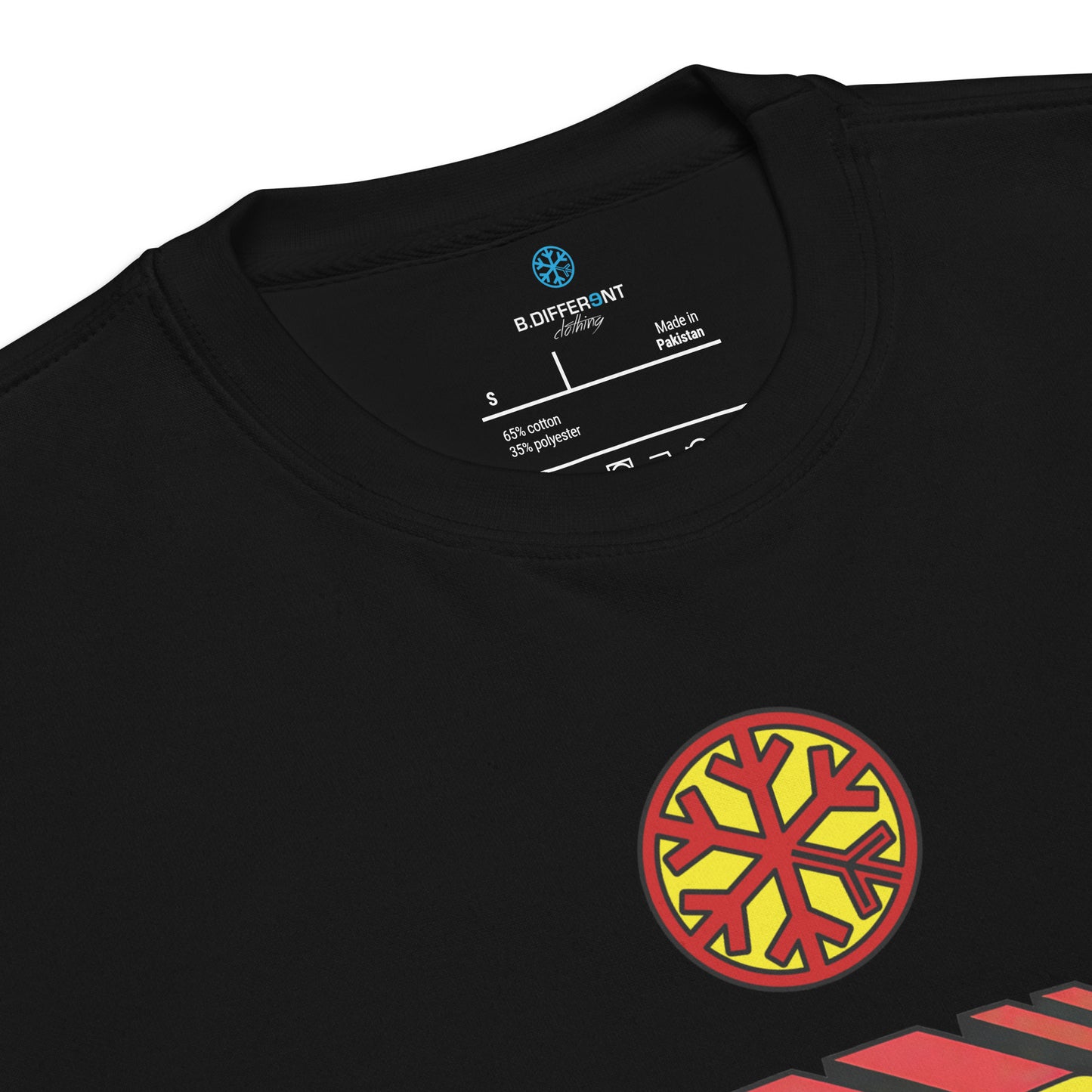 Black-Superweird Sweatshirt from B.Different Clothing, collar, graffiti-inspired streetwear