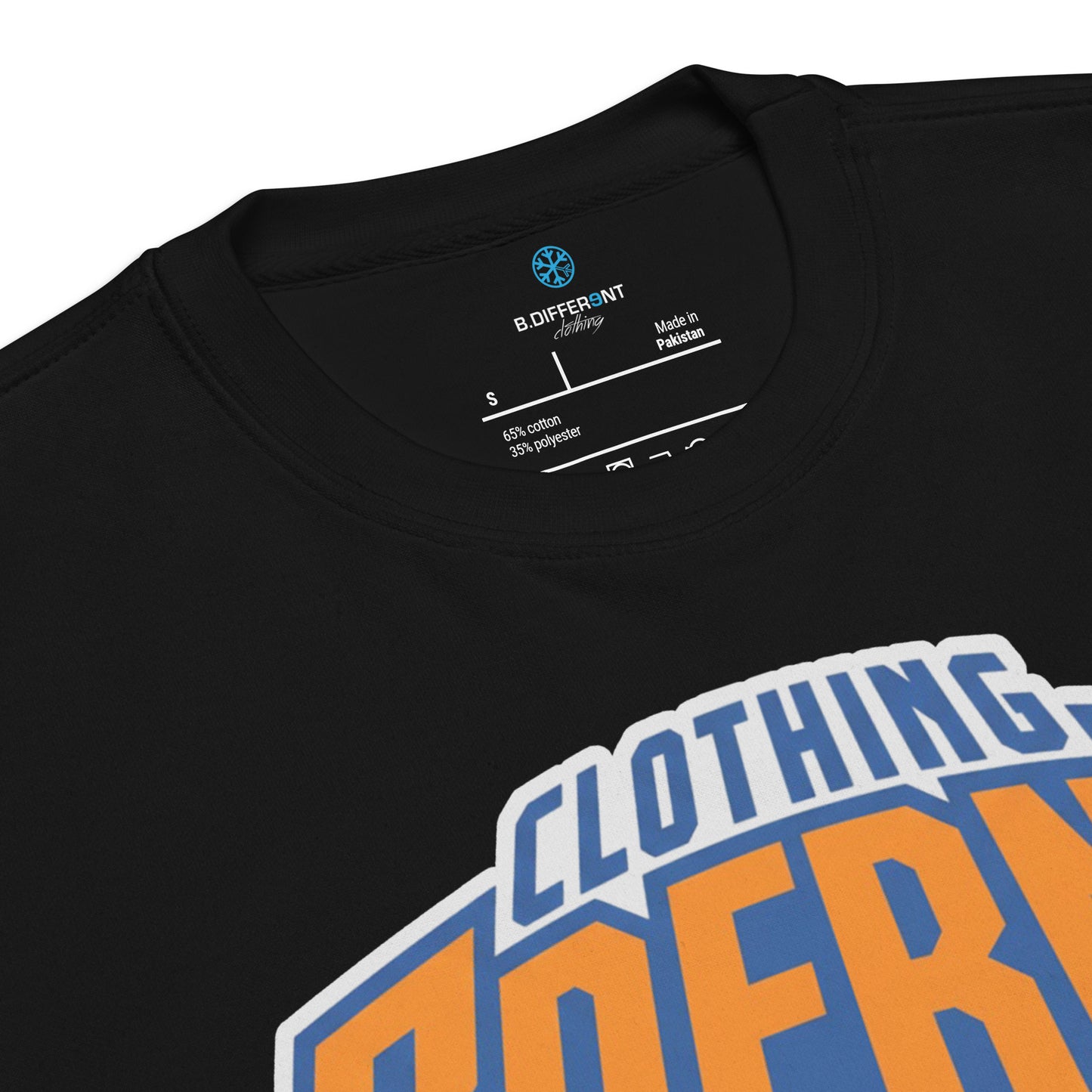 Black-BDFRNT Logo 2011 Sweatshirt from B.Different Clothing, collar, graffiti-inspired streetwear