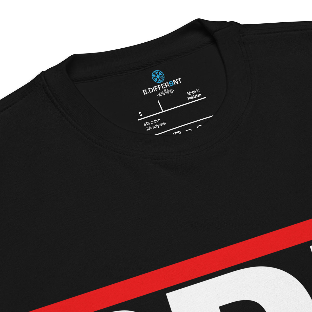 Black-BDFRNT OG Logo Sweatshirt from B.Different Clothing, collar, graffiti-inspired streetwear