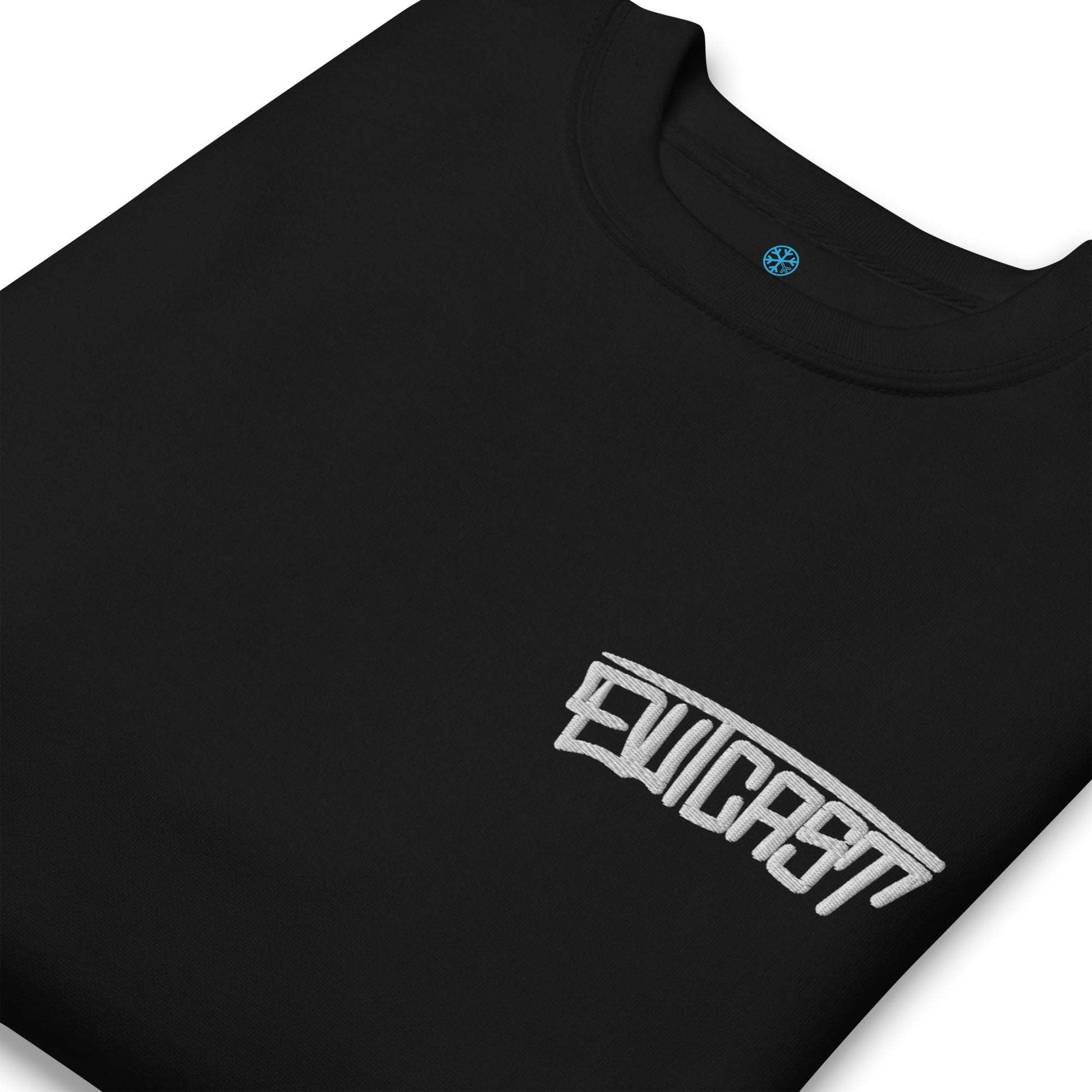 detail of Outcast Graffiti Tag sweatshirt black B.Different Clothing graffiti street art inspired streetwear brand