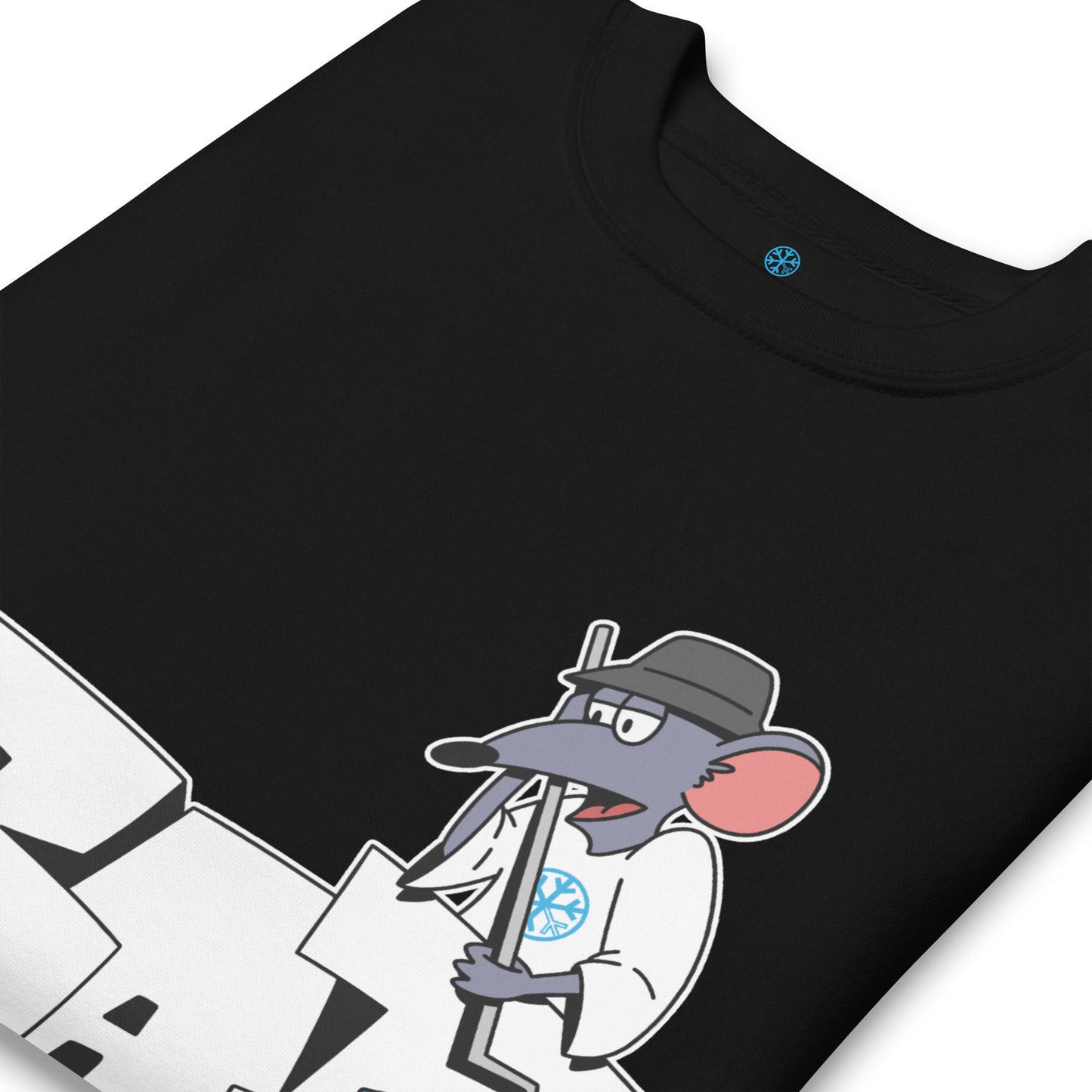 Black-Bad Boy Graffiti Sweatshirt from B.Different Clothing, detail, graffiti-inspired streetwear