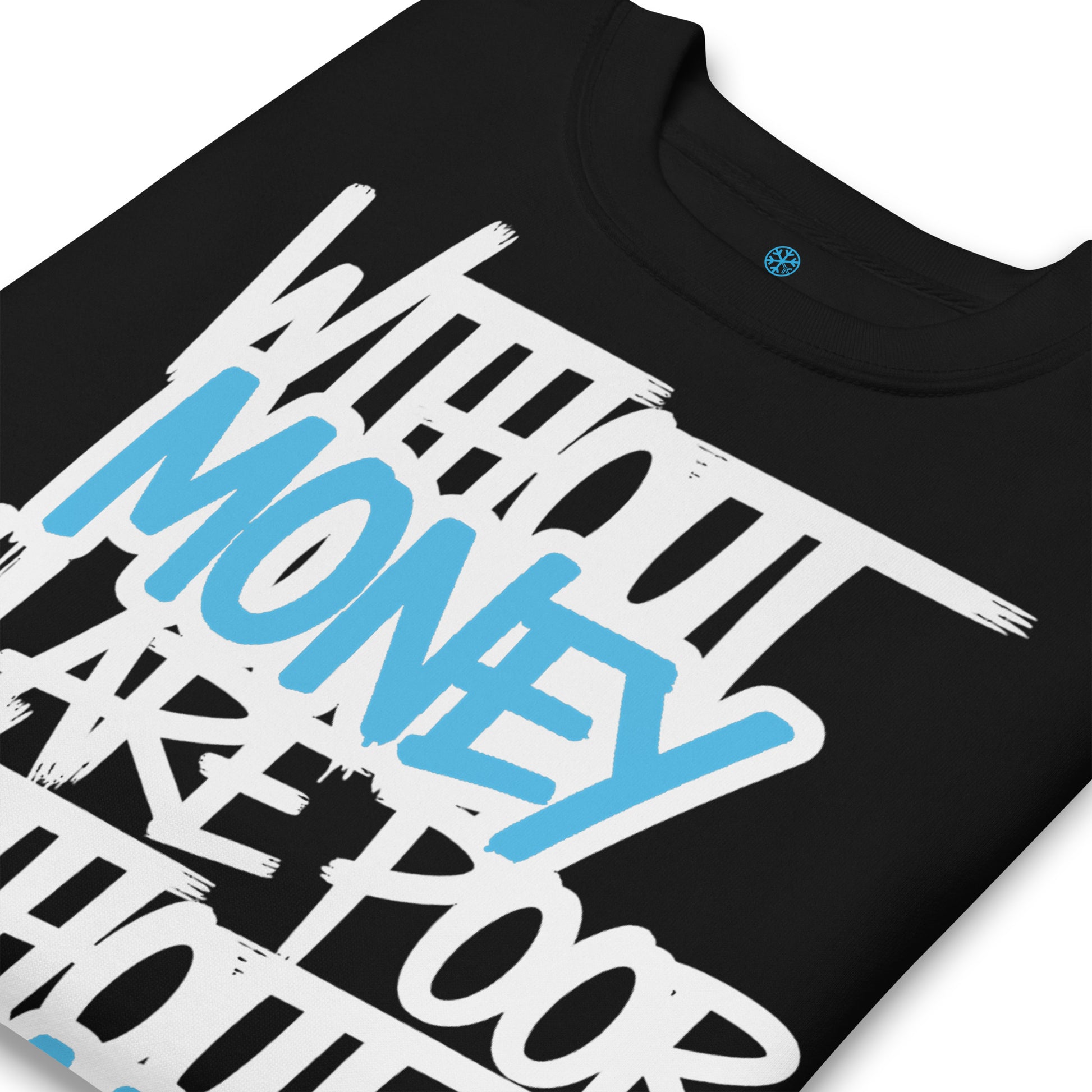 Black-Without Dreams You Are Nothing Graffiti Sweatshirt from B.Different Clothing, detail, graffiti-inspired streetwear