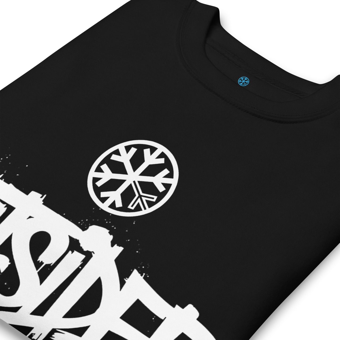 Black-Outsider Graffiti Tag Sweatshirt from B.Different Clothing, detail, graffiti-inspired streetwear