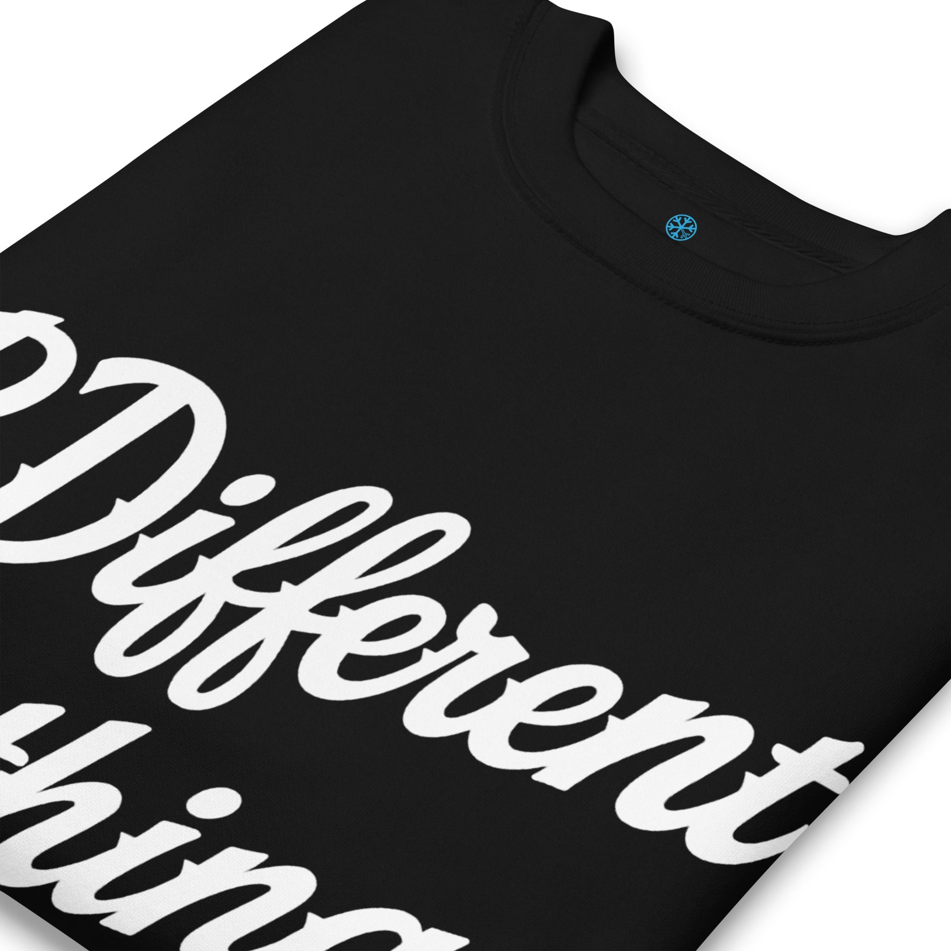 Black-The League Sweatshirt from B.Different Clothing, detail, graffiti-inspired streetwear