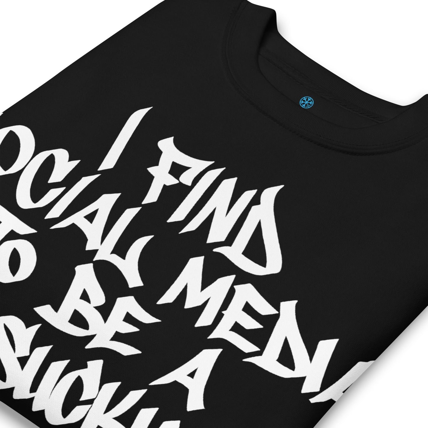 Black-Social Media Graffiti Tag Sweatshirt from B.Different Clothing, detail, graffiti-inspired streetwear