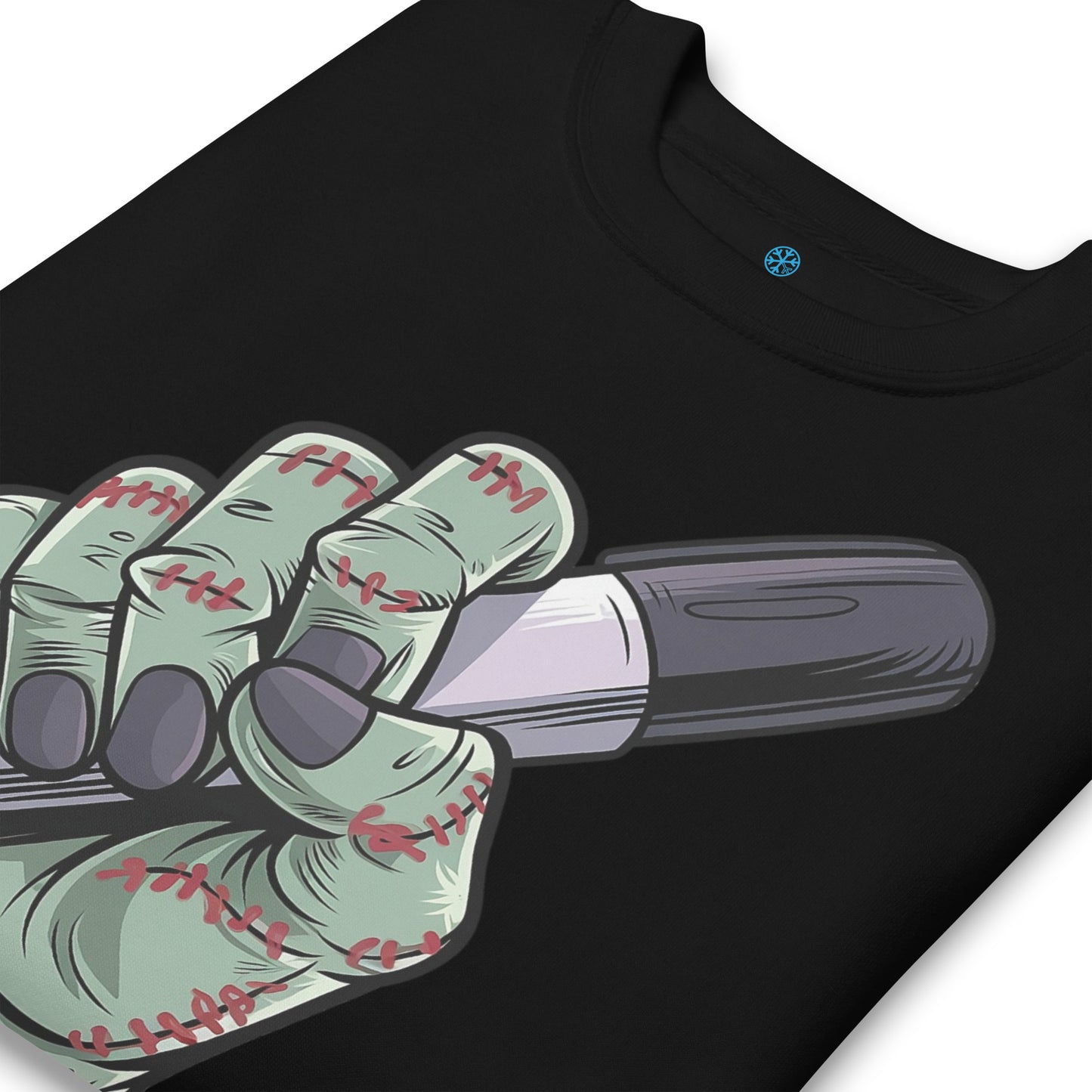 Black-Thing Graffiti Sweatshirt from B.Different Clothing, detail, graffiti-inspired streetwear