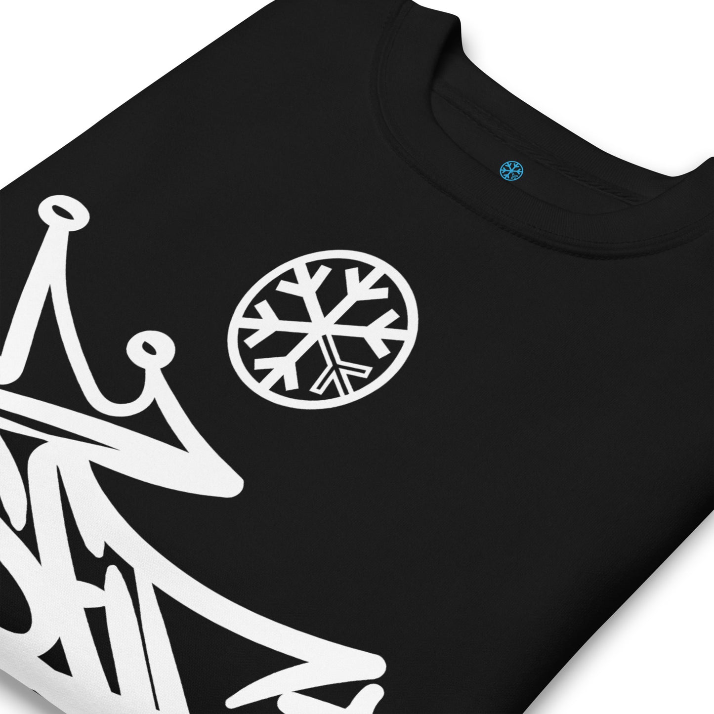 Black-Misfit Graffiti Tag Sweatshirt from B.Different Clothing, detail, graffiti-inspired streetwear