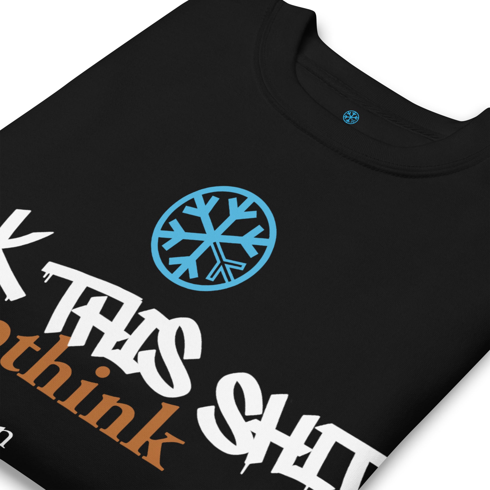 Black-Groupthink Graffiti Sweatshirt from B.Different Clothing, detail, graffiti-inspired streetwear