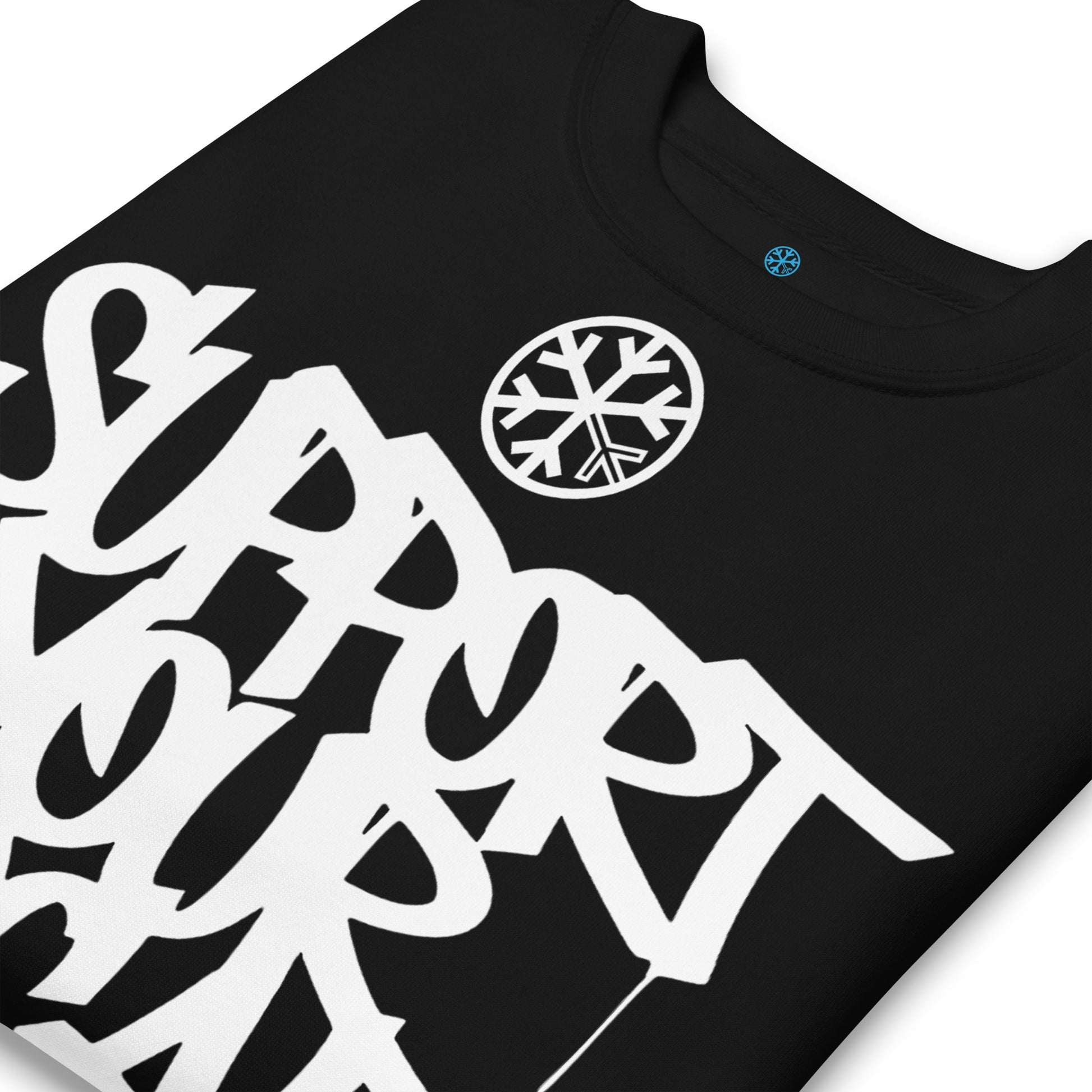 Black-Support Your Local Graffiti Artists Sweatshirt from B.Different Clothing, detail, graffiti-inspired streetwear