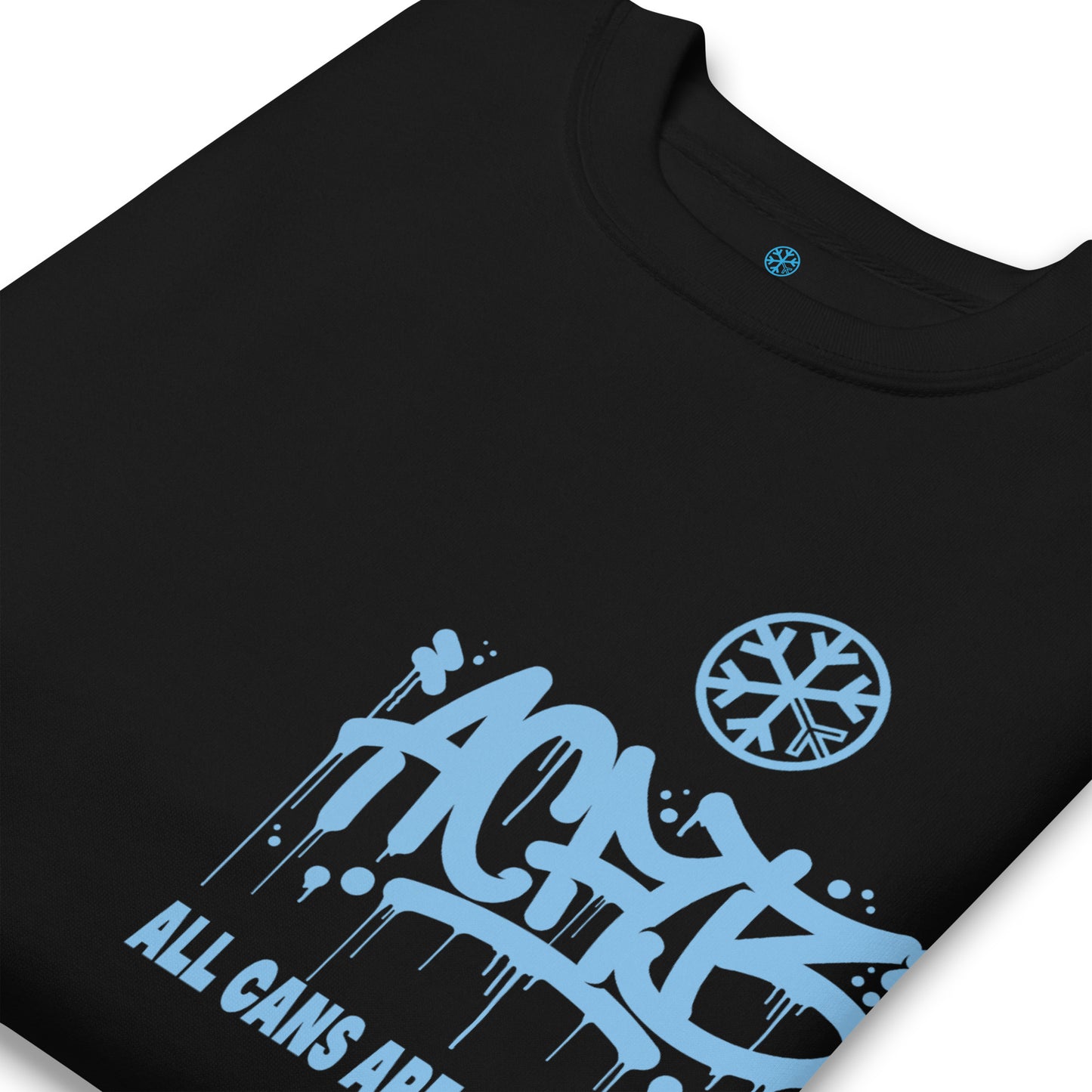 Black-ACAB Graffiti Character Sweatshirt from B.Different Clothing, detail, graffiti-inspired streetwear