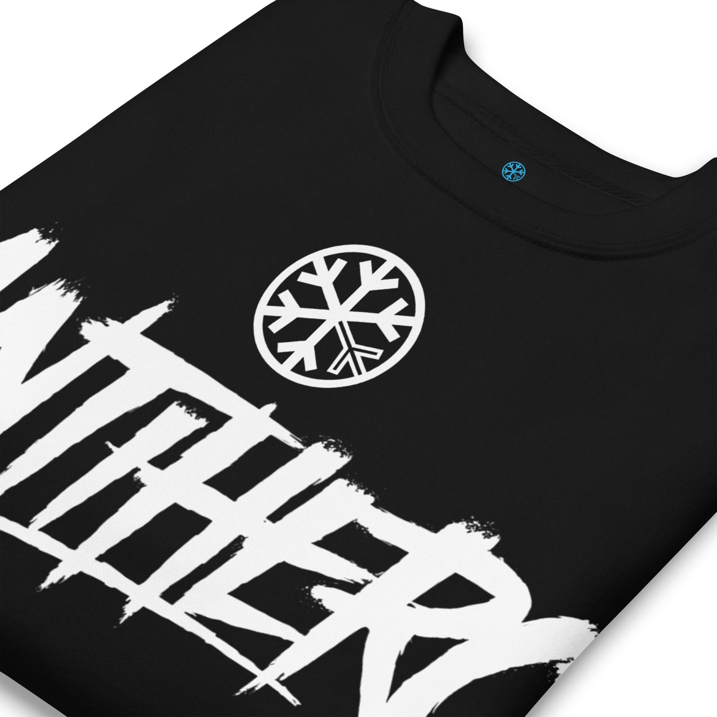 Black-Antihero Graffiti Tag Sweatshirt from B.Different Clothing, detail, graffiti-inspired streetwear