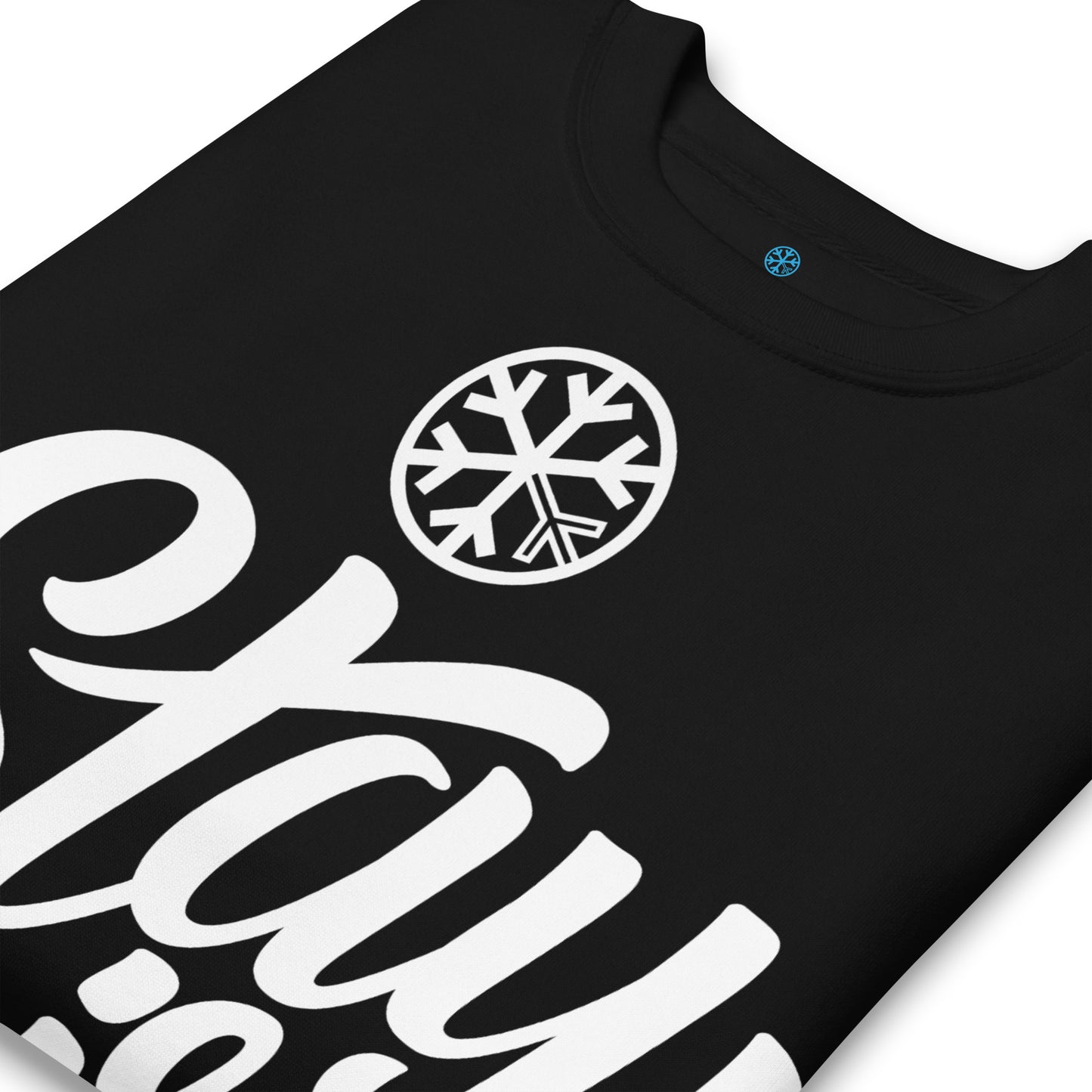 Black-Stay Weird Sweatshirt from B.Different Clothing, detail, graffiti-inspired streetwear