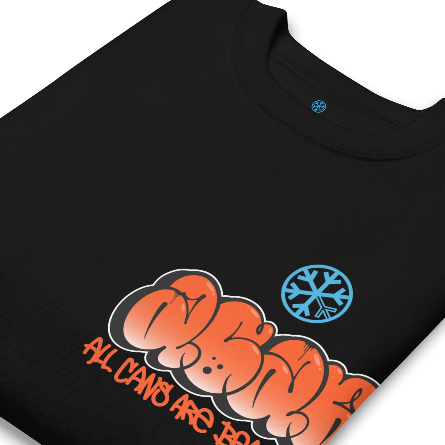 Black-ACAB Girl Graffiti Sweatshirt from B.Different Clothing, detail, graffiti-inspired streetwear