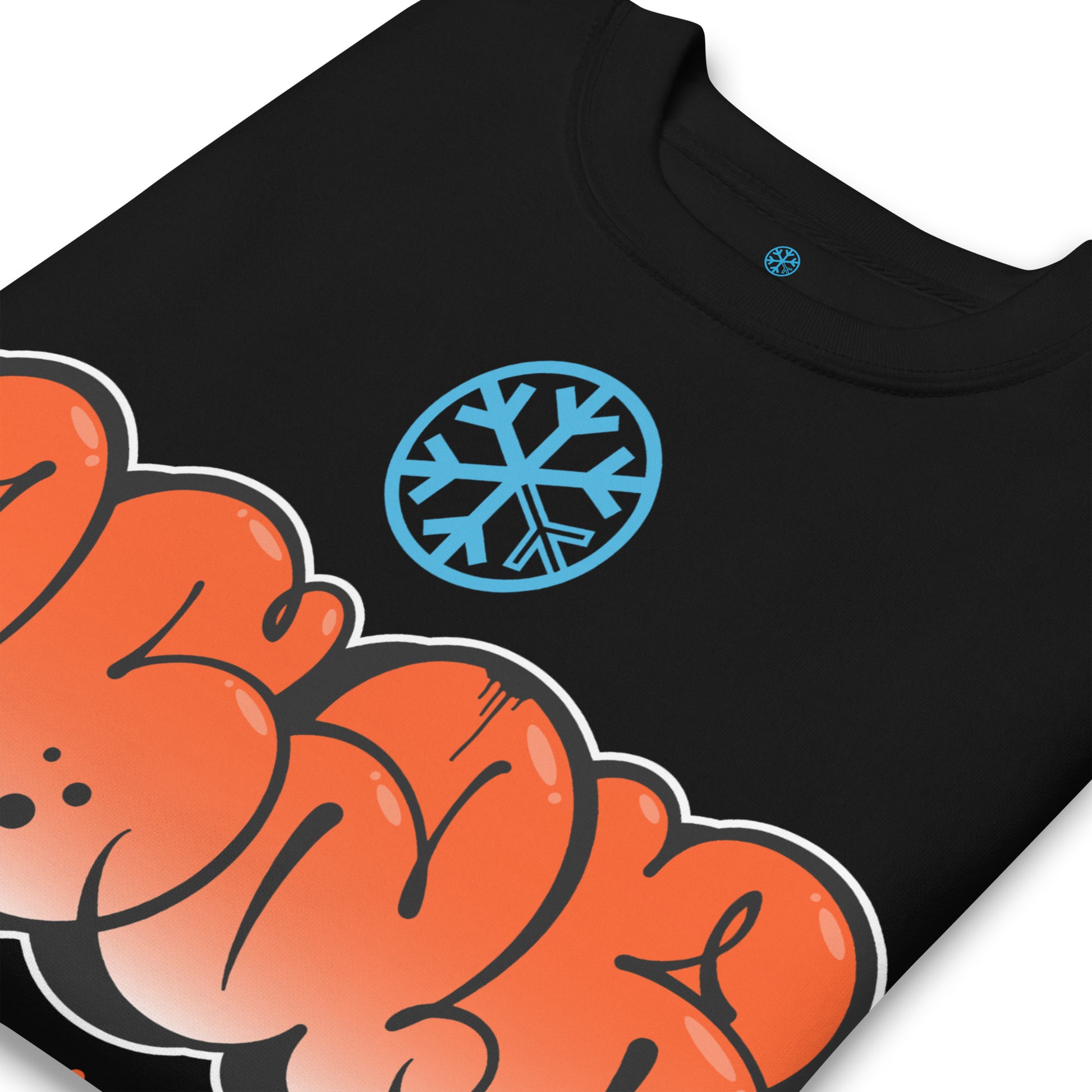 Black-ACAB Graffiti Throw-up Sweatshirt from B.Different Clothing, detail, graffiti-inspired streetwear