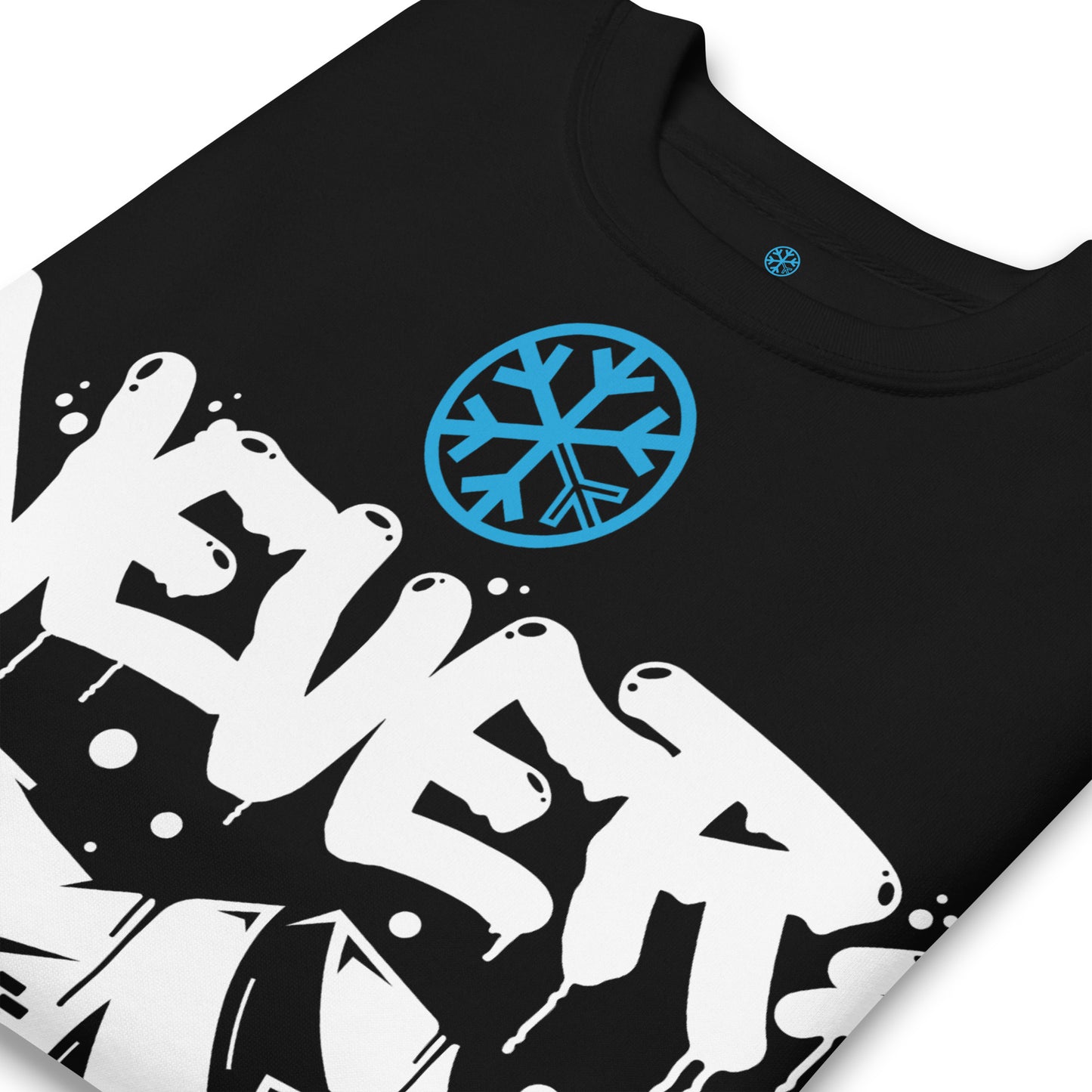 Black-Never Stop Graffiti Piece Sweatshirt from B.Different Clothing, detail, graffiti-inspired streetwear