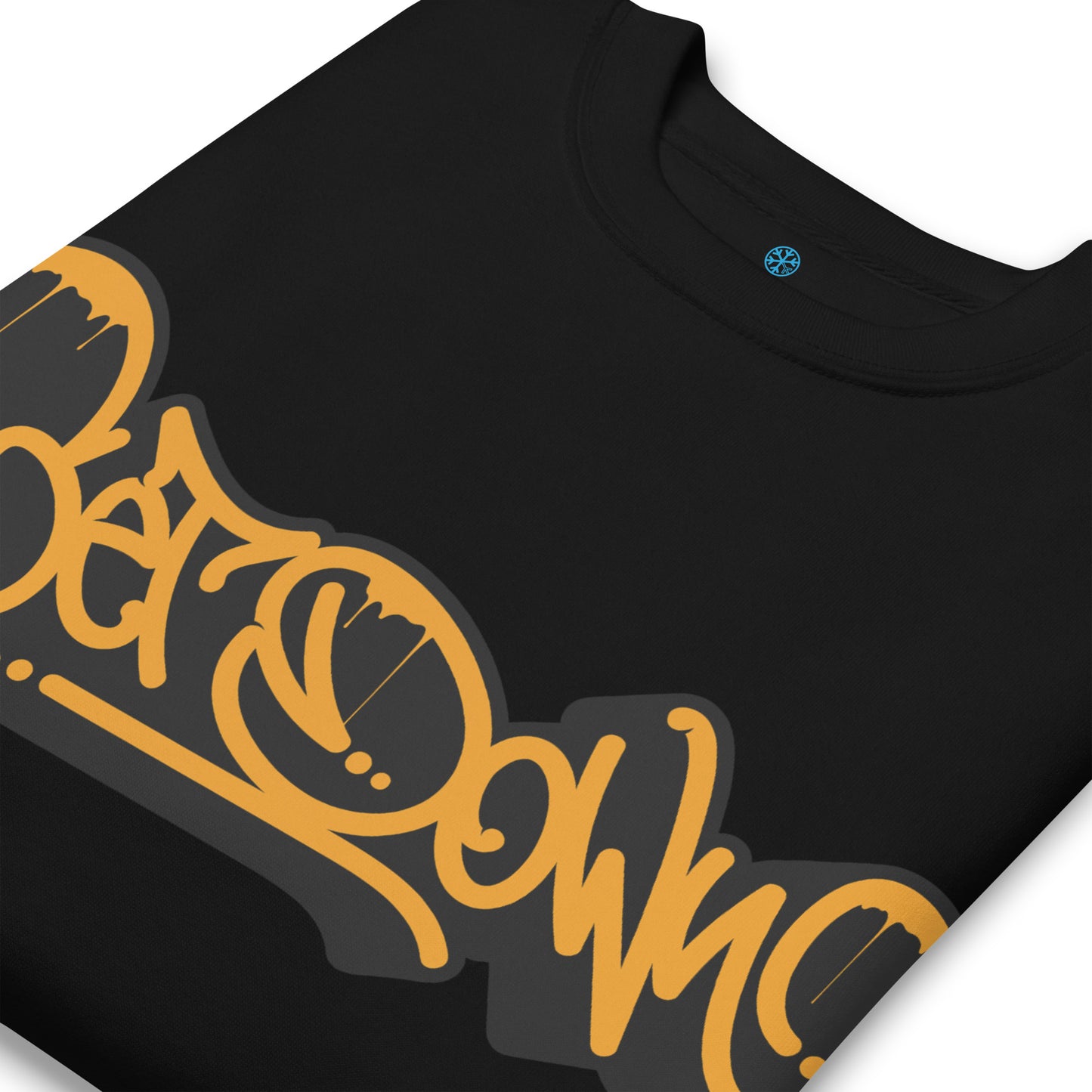 Black-Get Down Graffiti Tag Sweatshirt from B.Different Clothing, detail, graffiti-inspired streetwear
