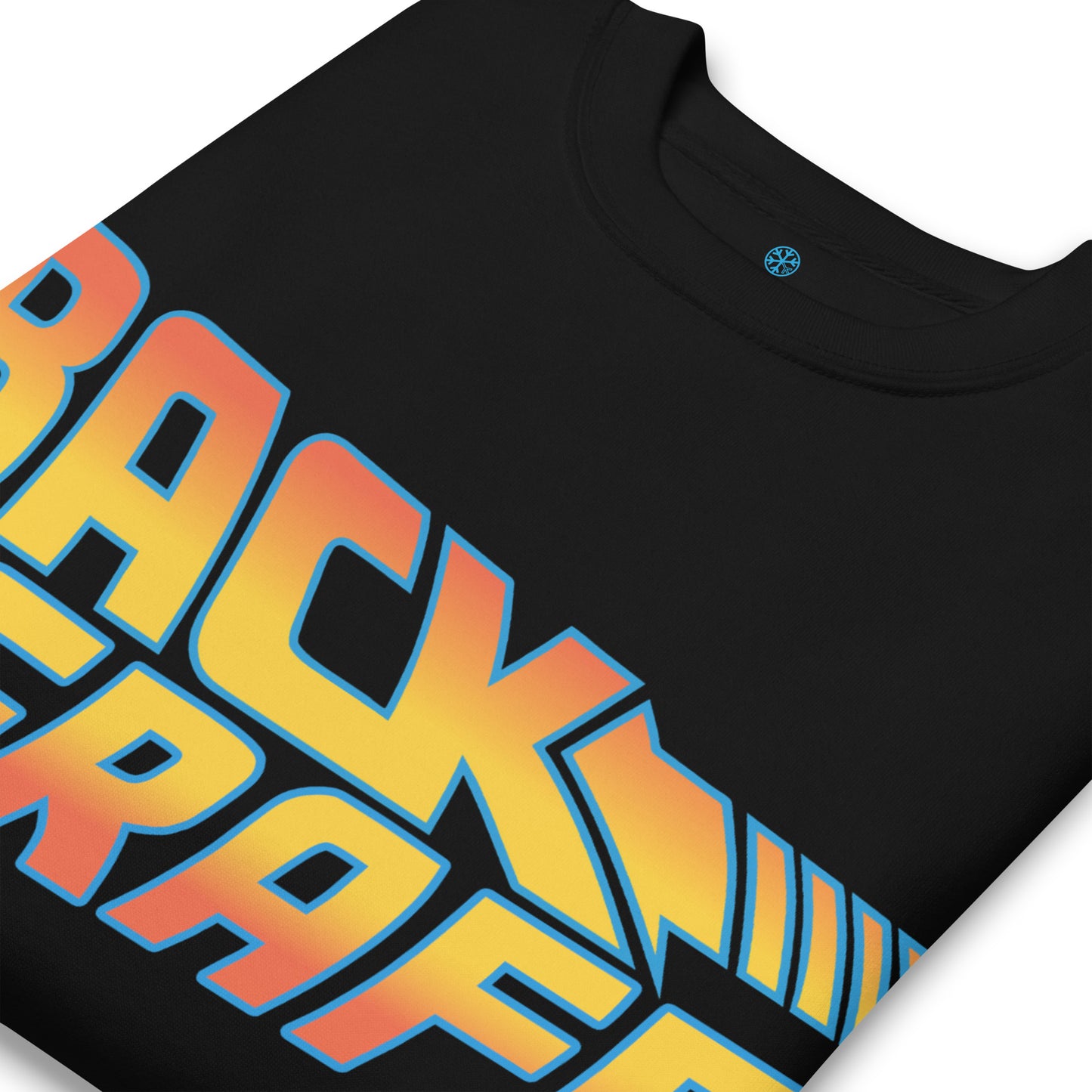 Black-Back to the Graff Sweatshirt from B.Different Clothing, detail, graffiti-inspired streetwear