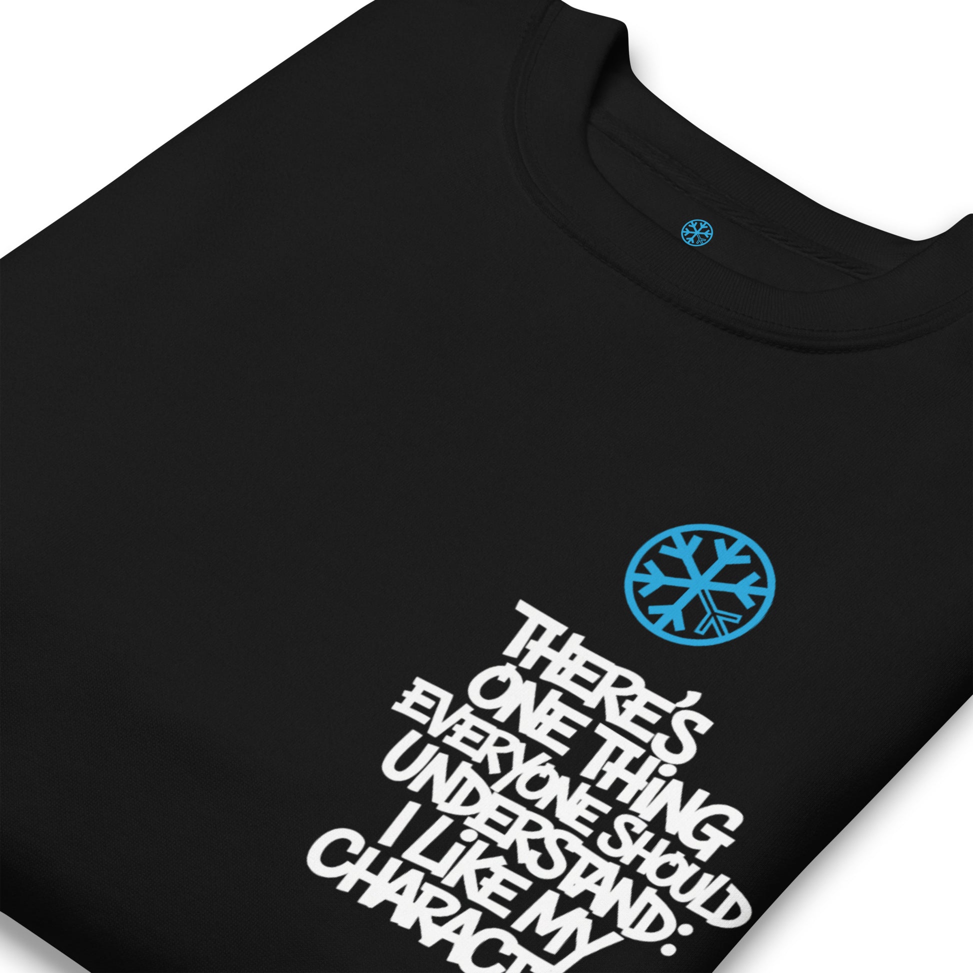 Black-Dennis Graffiti Sweatshirt from B.Different Clothing, detail, graffiti-inspired streetwear