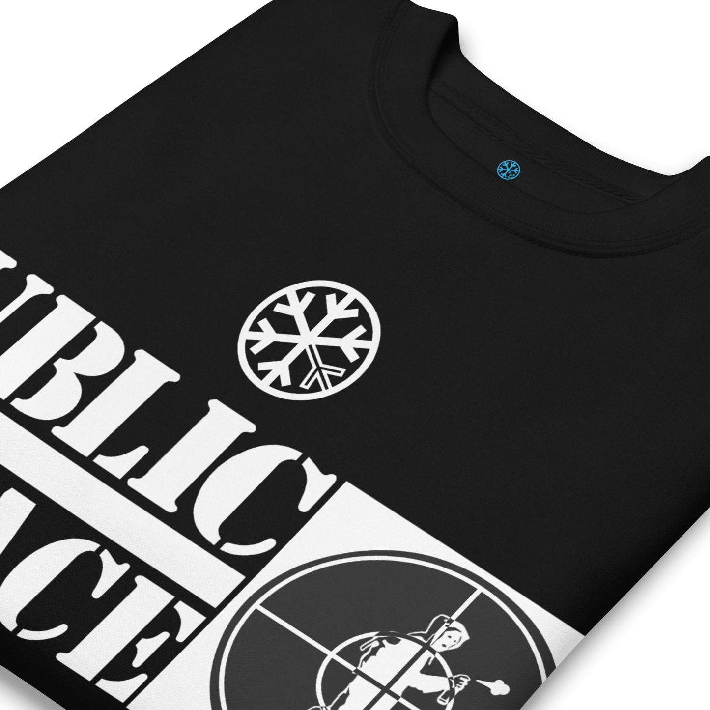 Black-Public Menace Graffiti Sweatshirt from B.Different Clothing, detail, graffiti-inspired streetwear